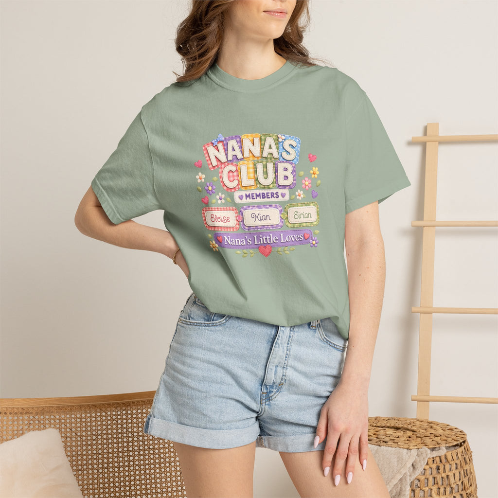 Nana's Club T-Shirt — 'Nana's Little Loves' Cute Floral Grandma Tee