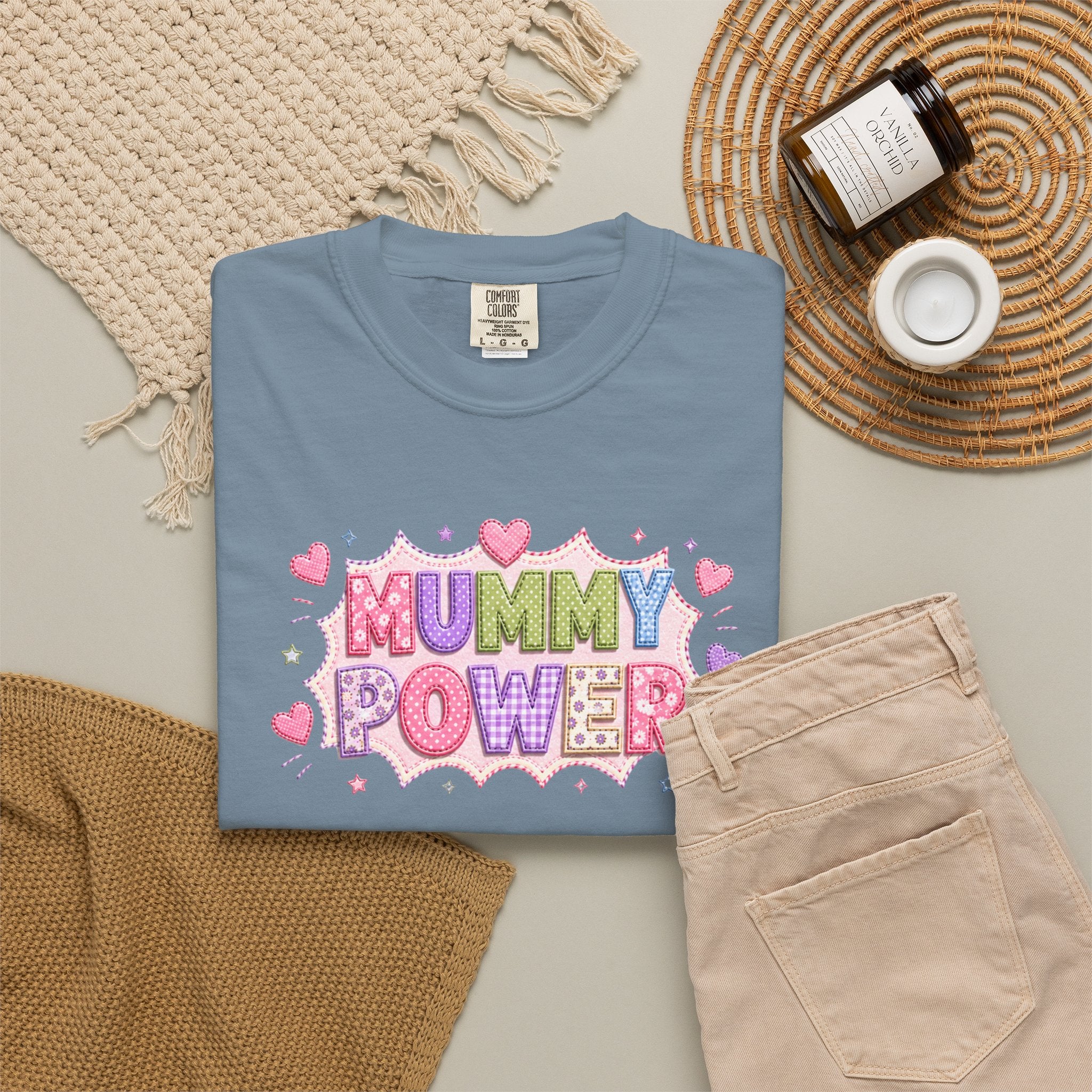 Mummy Power T-Shirt — Cute Pink Heart Mother's Day Tee