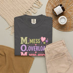 Mom Acronym Graphic T-Shirt — “M.O.M. Mess Overload Mini-Hugs” Cute Pastel Mothers Day Tee