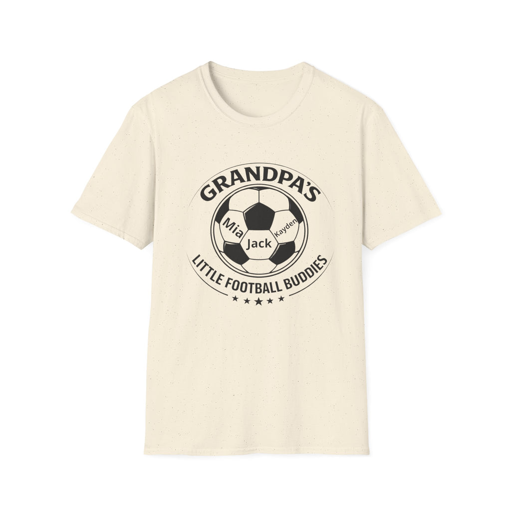 Grandpa's Little Football Buddies T-Shirt — Personalized Soccer Dad/Grandad Gift