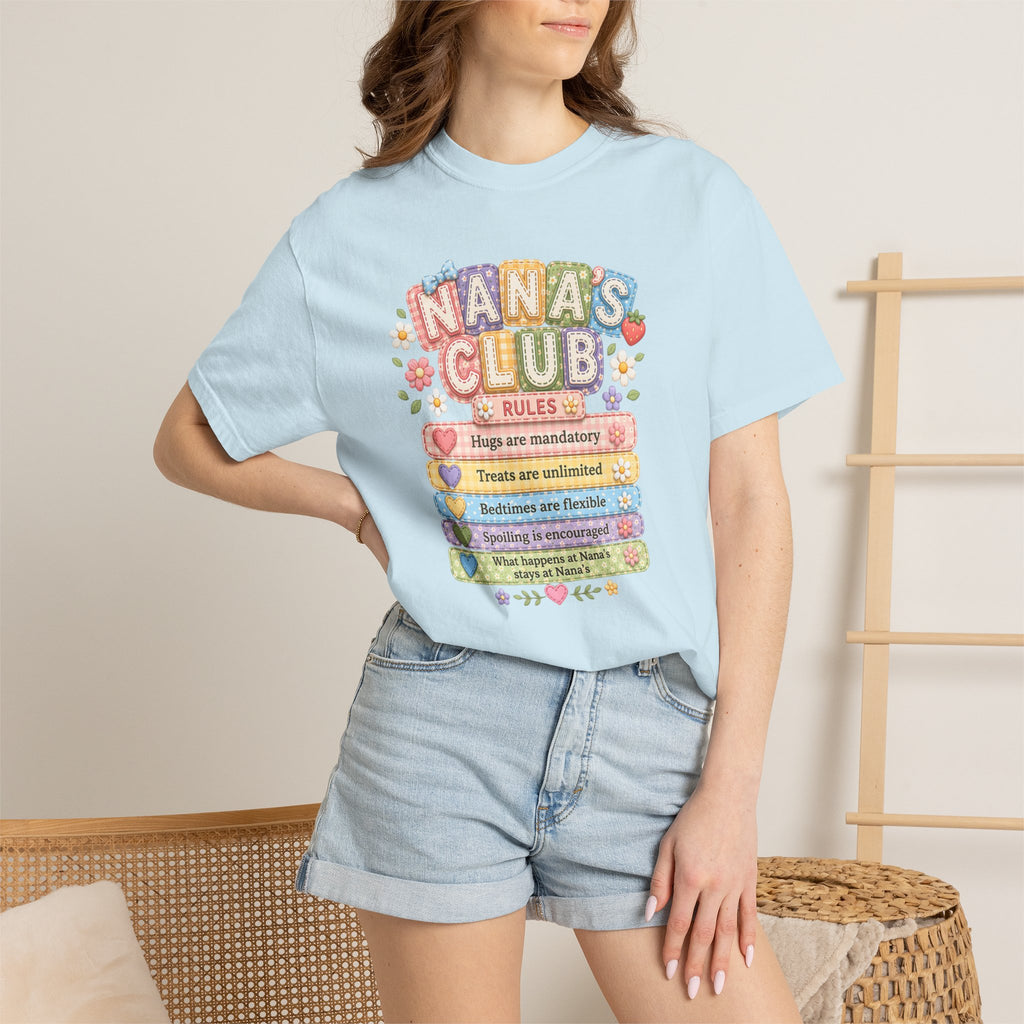 Nana's Club T-Shirt — Cute Floral Grandma Rules Tee