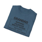 Grandad Warning T-Shirt – "Unlimited Biscuit Access" Funny Grandpa Gift