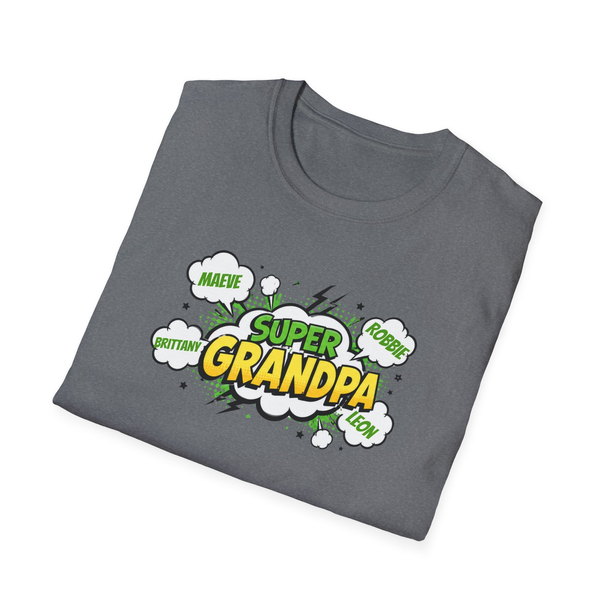 Super Grandpa T-Shirt – Comic Book Style Grandfather Gift