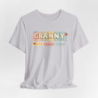 Granny Retro Nameplate T‑Shirt — Personalized Grandma Tee
