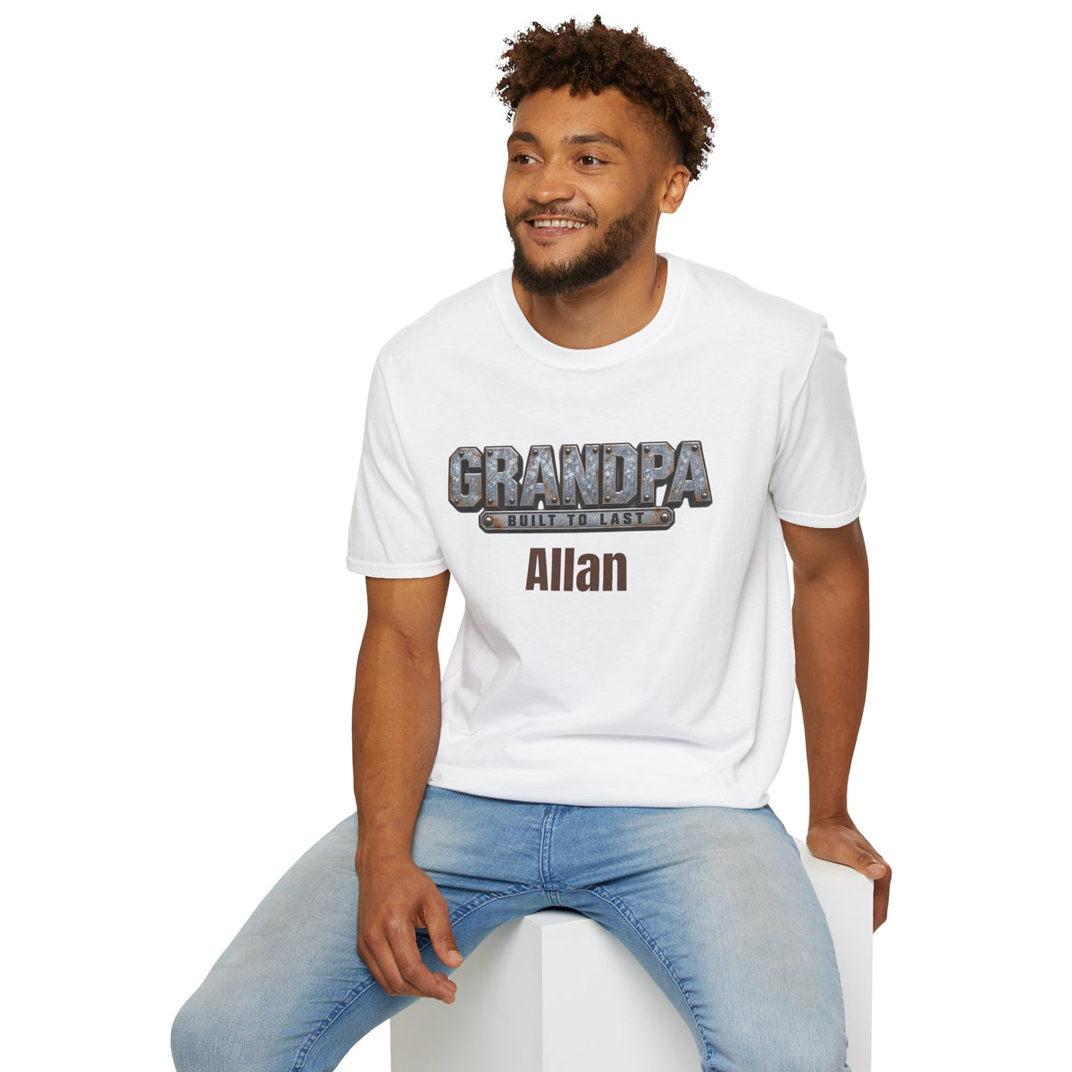 Grandpa "Built to Last" T-Shirt — Personalise