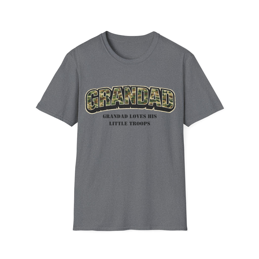 Grandad Camo T-Shirt — "Grandad Loves His Little Troops" Patriotic Grandpa Gift