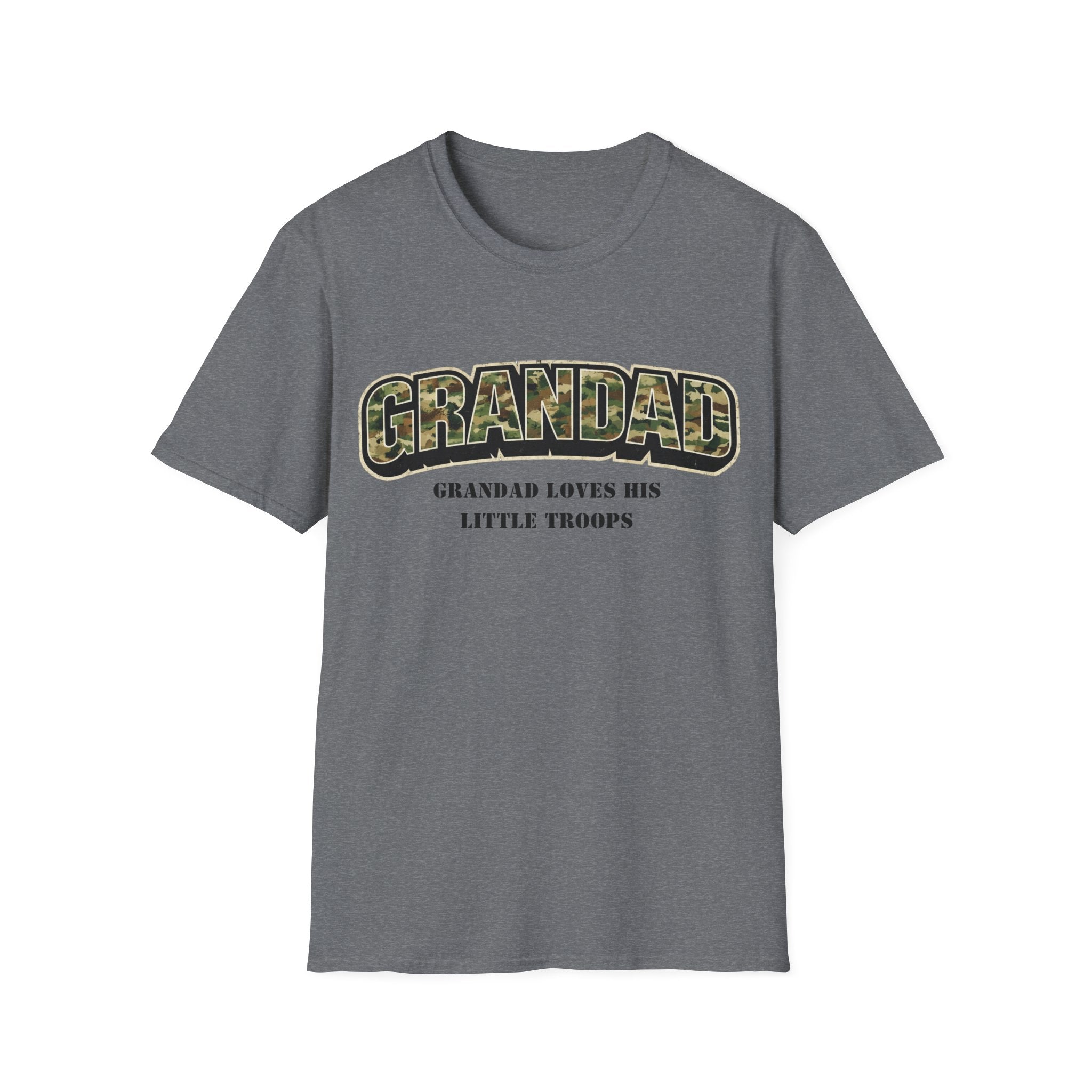 Grandad Camo T-Shirt — "Grandad Loves His Little Troops" Patriotic Grandpa Gift