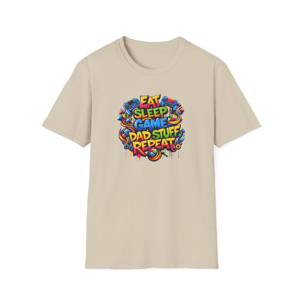 “Eat Sleep Game Dad Stuff Repeat” T-Shirt