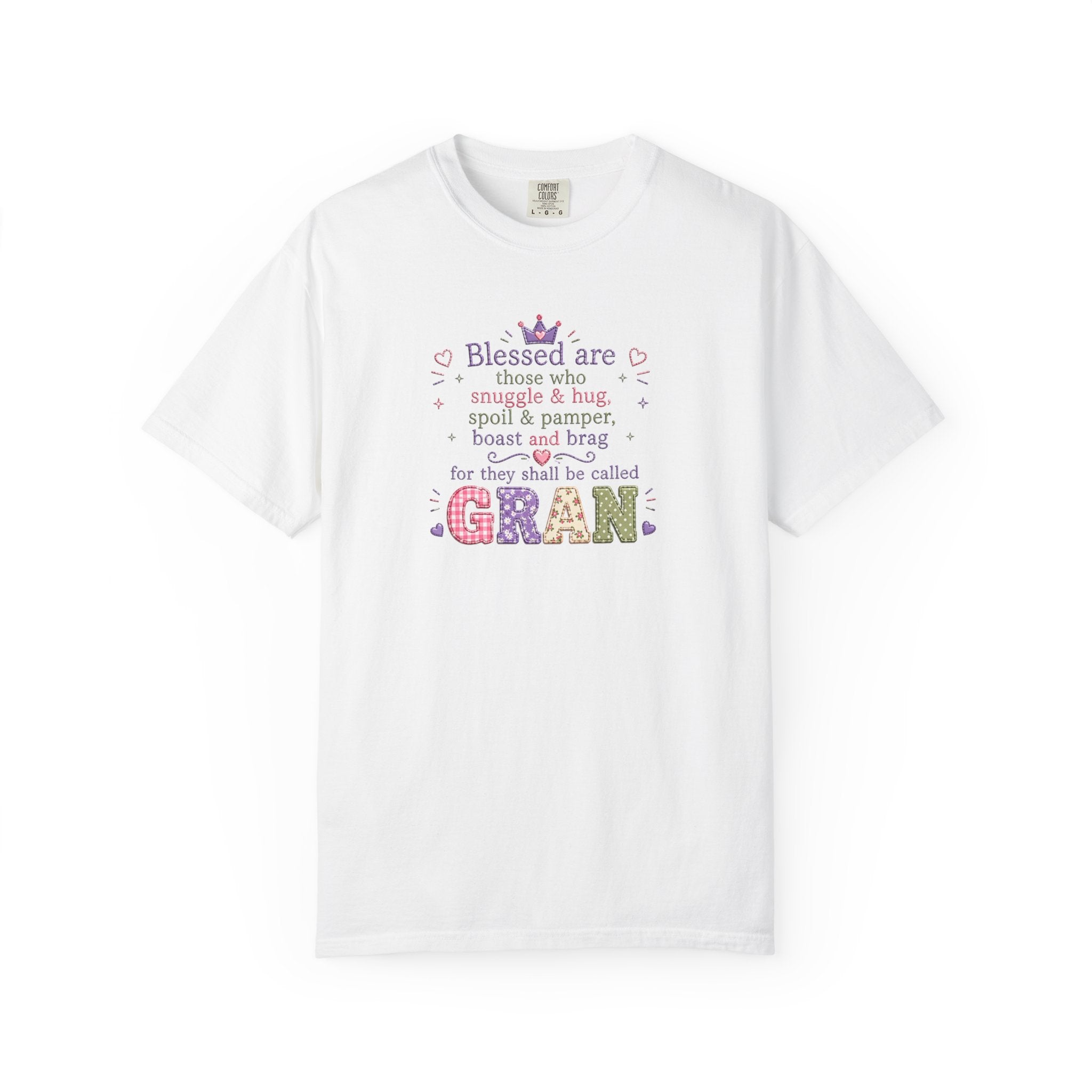 Gran Blessings T-Shirt — "Blessed are those who snuggle & hug... called GRAN"