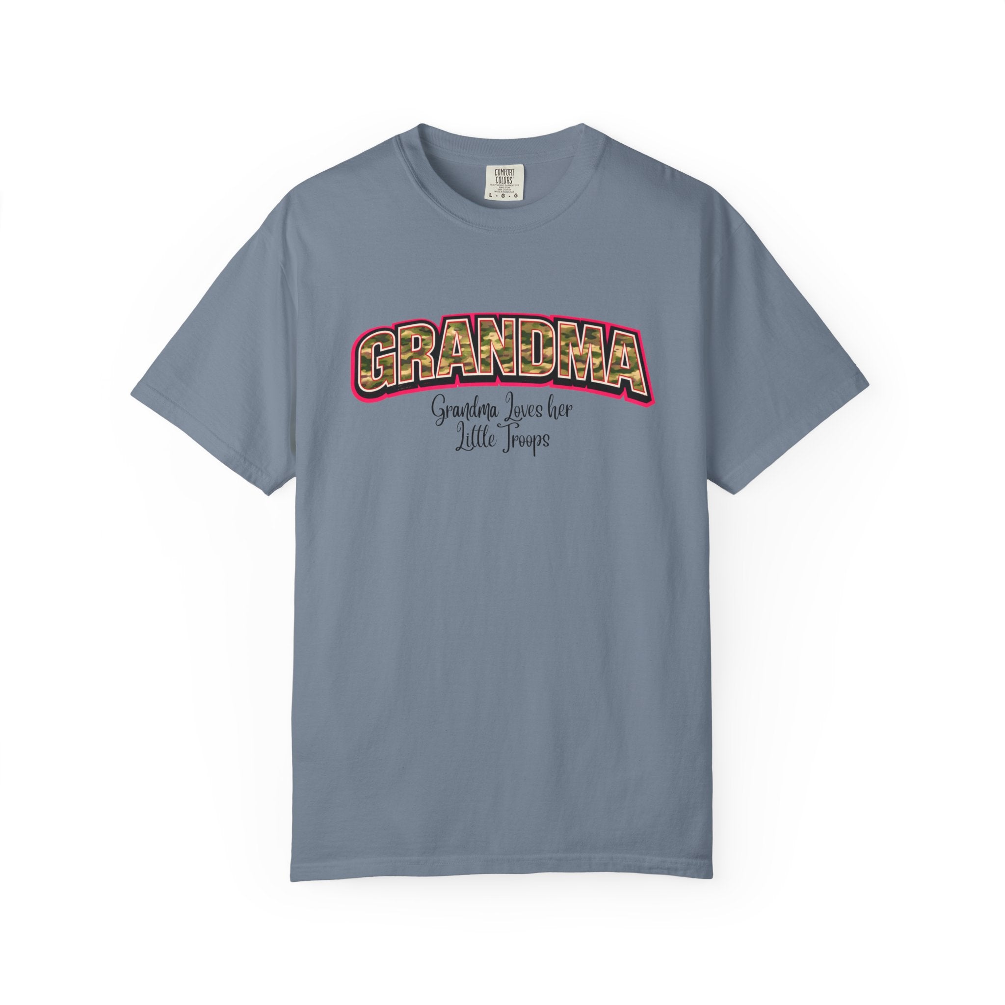 Grandma Floral Retro Tee — "Grandma: Grandkids Love Her a Little Teacup"