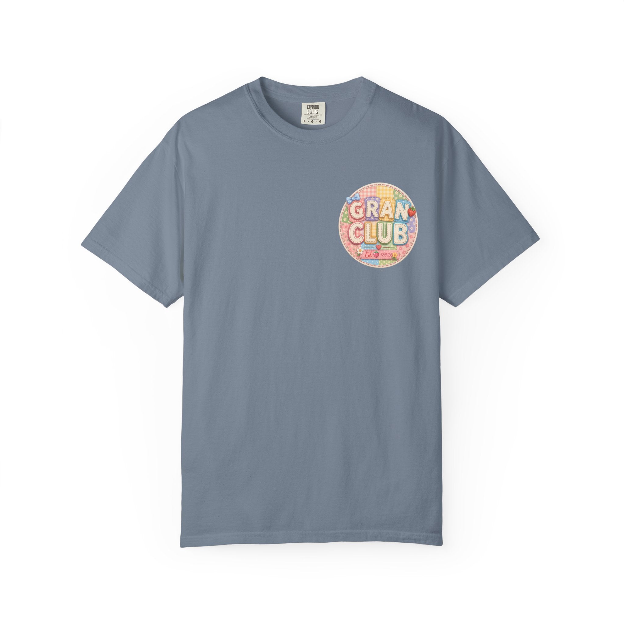 T-Shirt — "Gran Club" Retro Floral Badge Tee