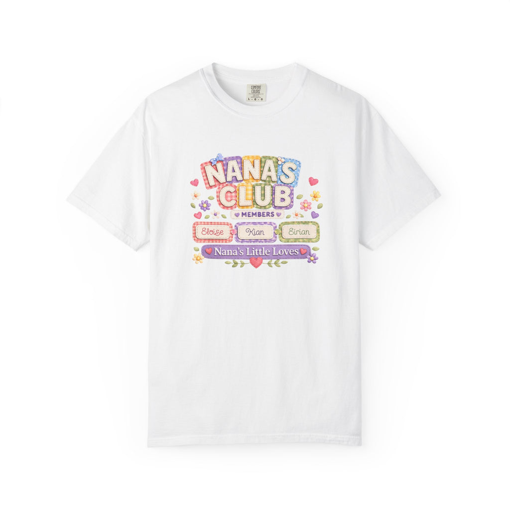 Nana's Club T-Shirt — 'Nana's Little Loves' Cute Floral Grandma Tee