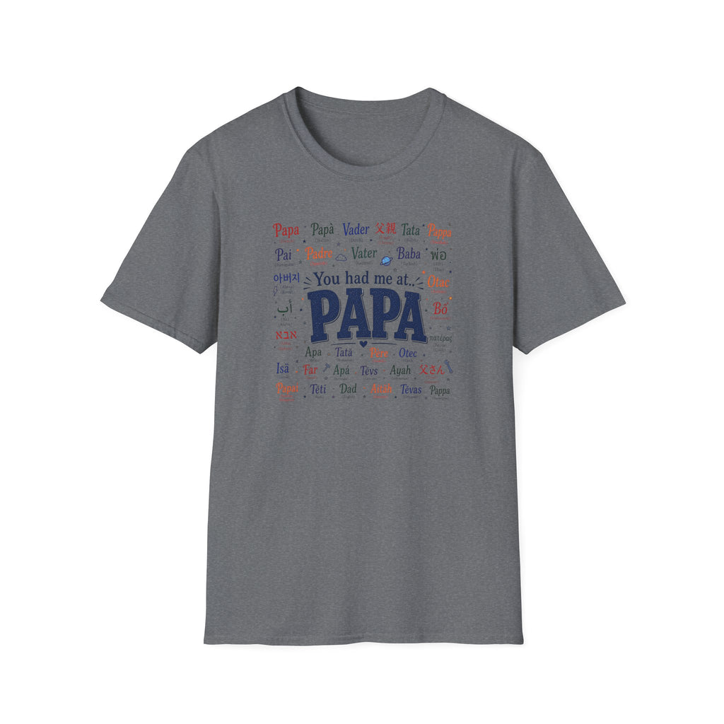 Papa Word Cloud T-Shirt — 'You had me at PAPA' Father's Day Gift