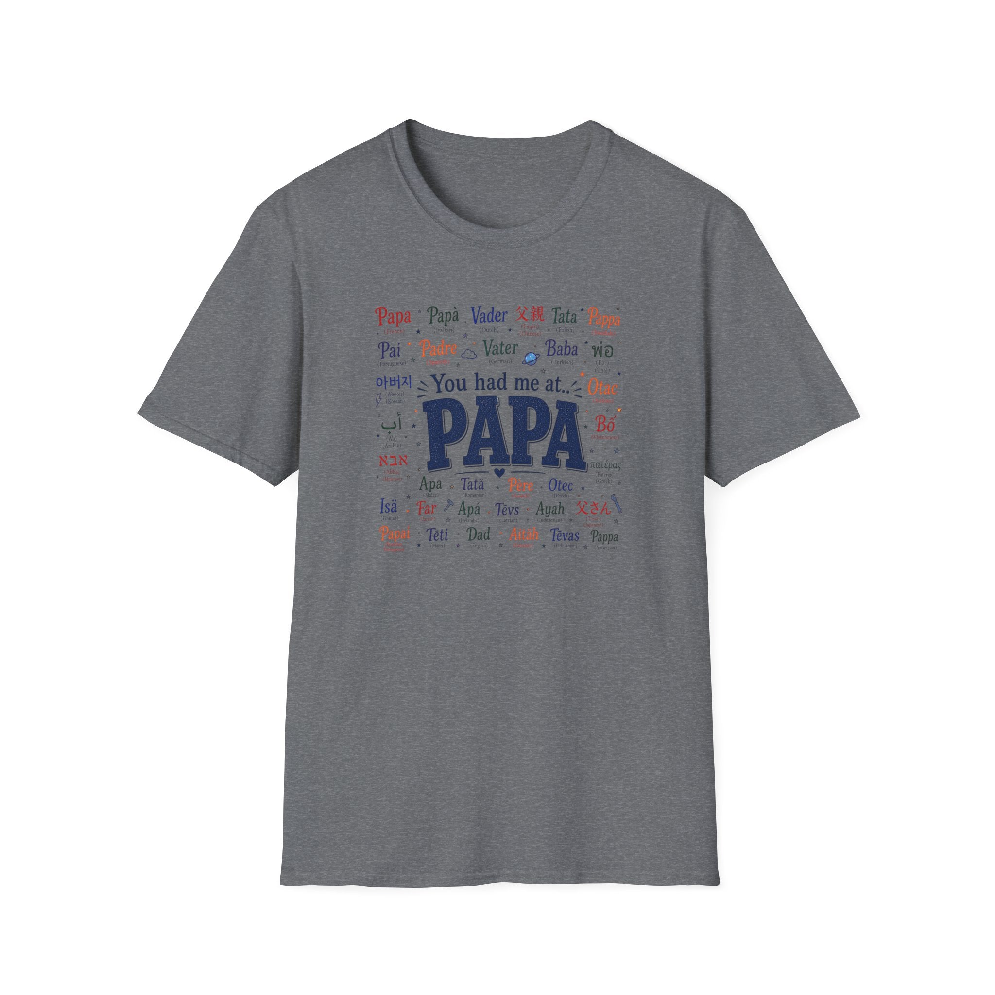 Papa Word Cloud T-Shirt — 'You had me at PAPA' Father's Day Gift