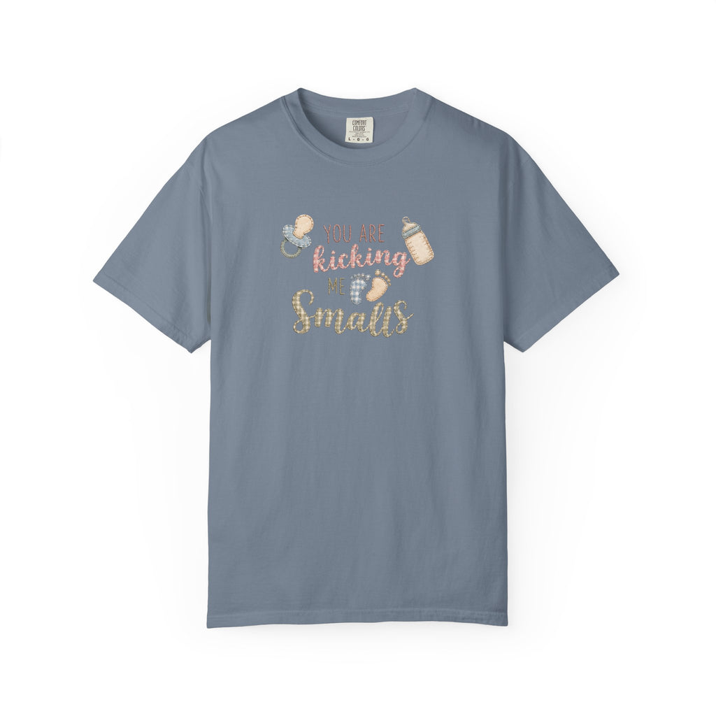 Kicking Me Smalls Baby Pregnancy Announcement T-Shirt