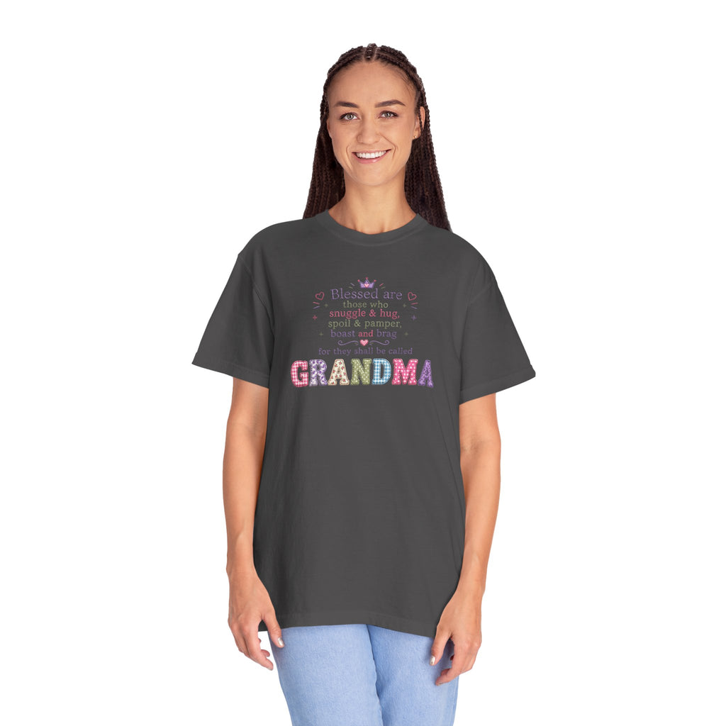 Grandma Floral Scripture T-Shirt — Blessed Are Those Who Are Pure in Heart