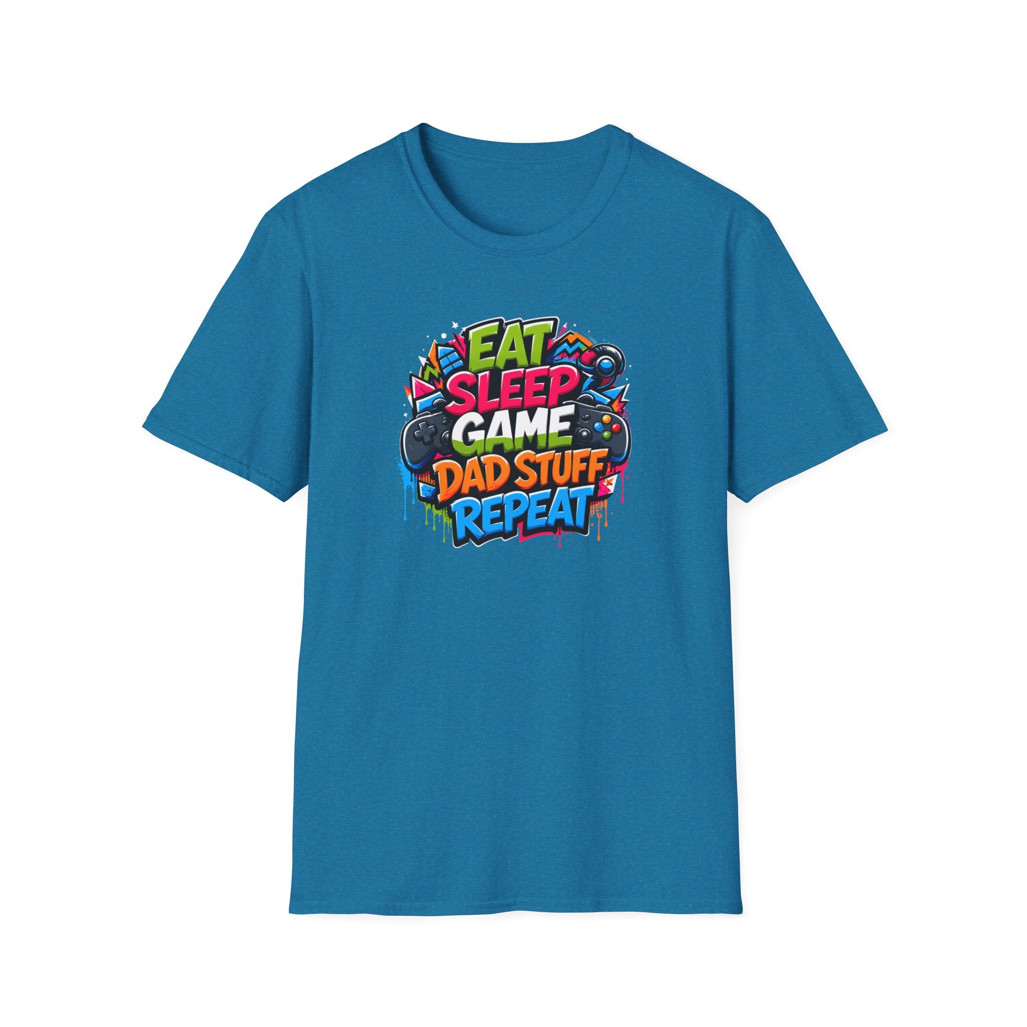 Eat Sleep Game Dad Stuff Repeat T-Shirt