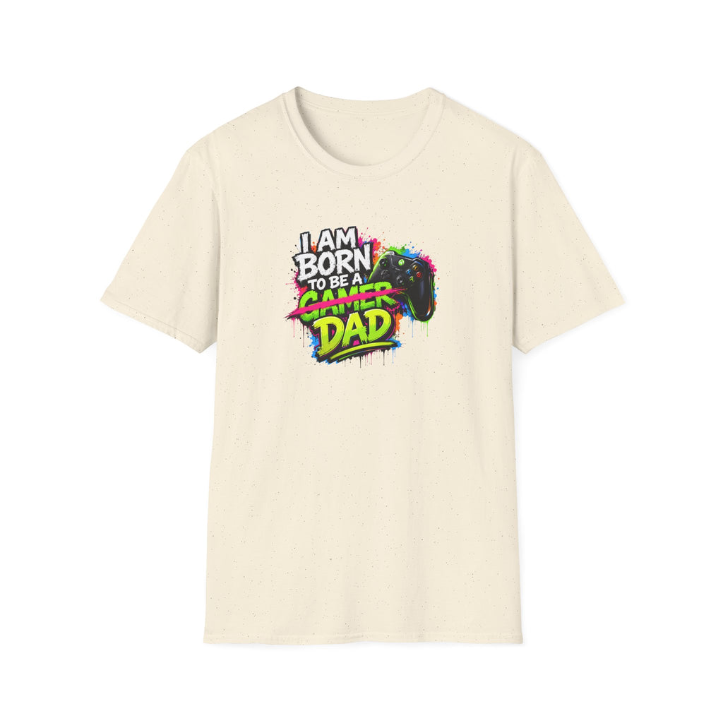 "I Am Born To Be A Gamer Dad" Neon T‑Shirt