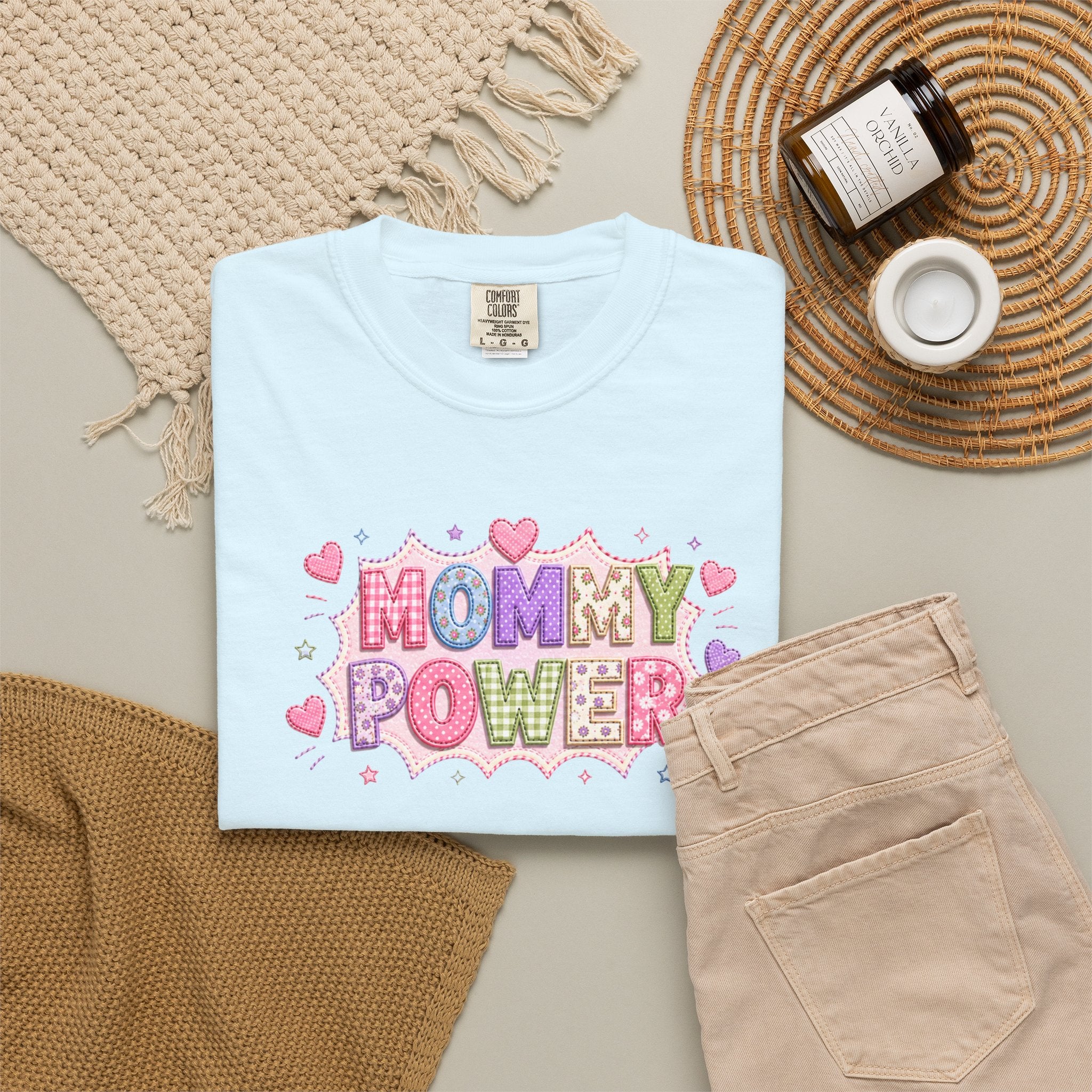 Mommy Power T-Shirt — Cute Heart Graphic Tee for Moms, Mother’s Day Gift