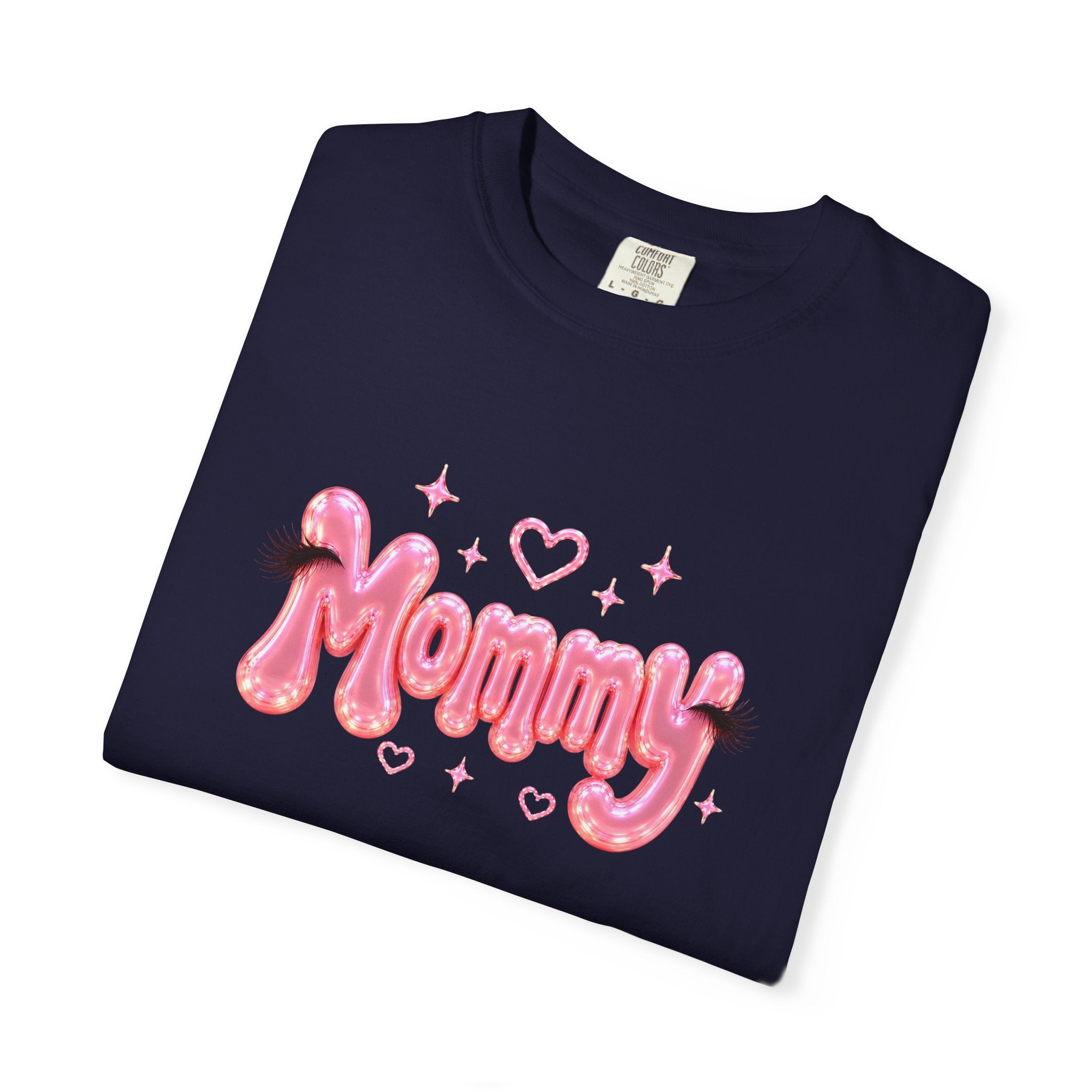 MOMMY Pink Balloon Eyelashes T-Shirt