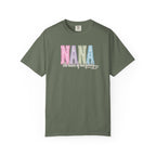 NANA Pastel Patchwork T-Shirt — "The Heart of Our Family" Gift