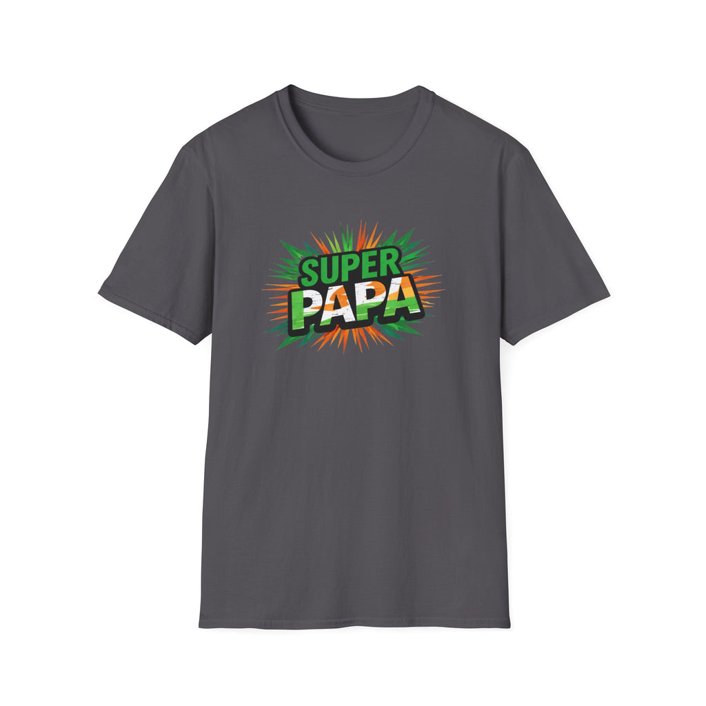 Super Papa Ireland Flag/Irish themed T-Shirt – Comic-Style Father’s Day Tee