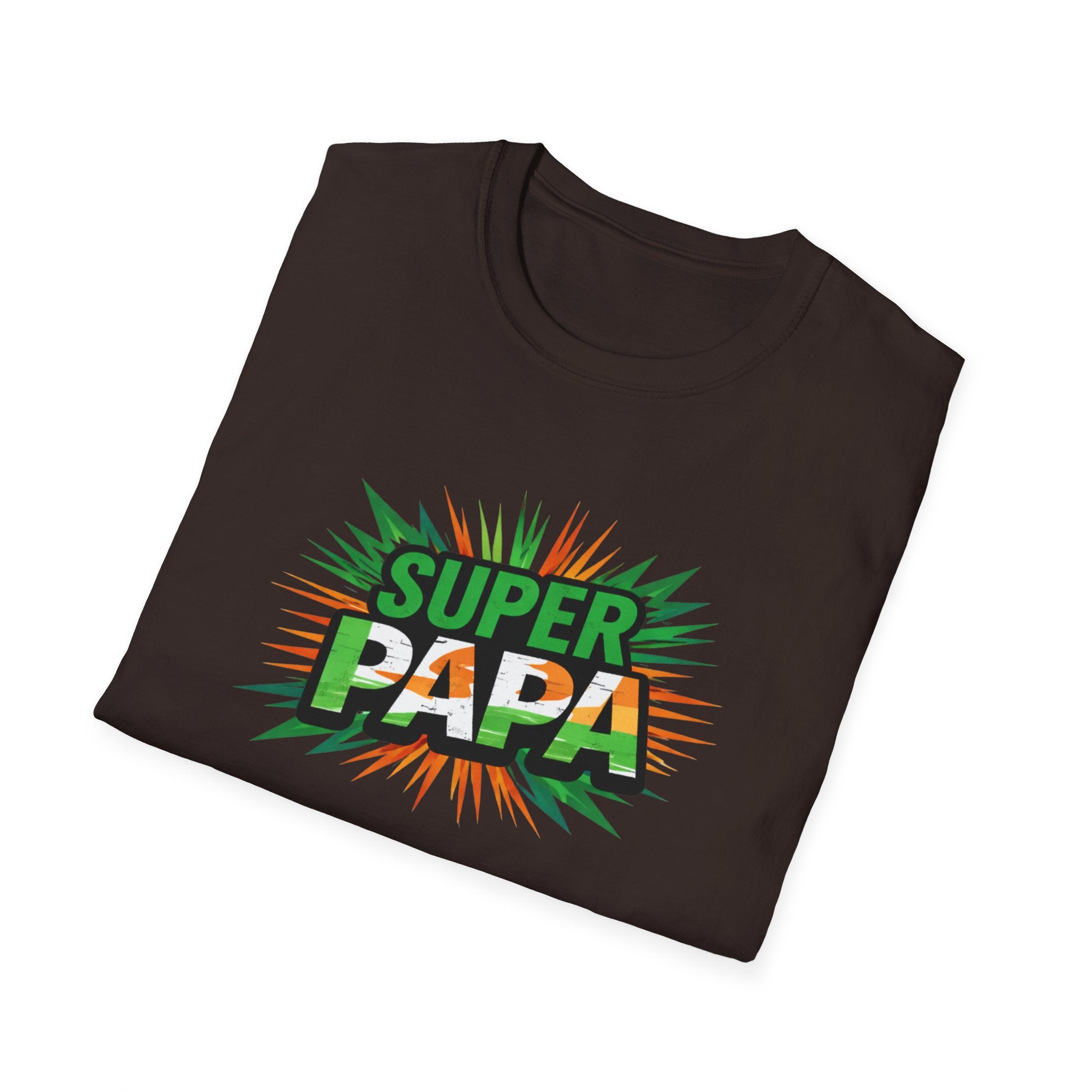 Super Papa Ireland Flag/Irish themed T-Shirt – Comic-Style Father’s Day Tee