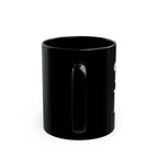 Black Mug - 'Mum is the Boss' Retro White Script Coffee Cup