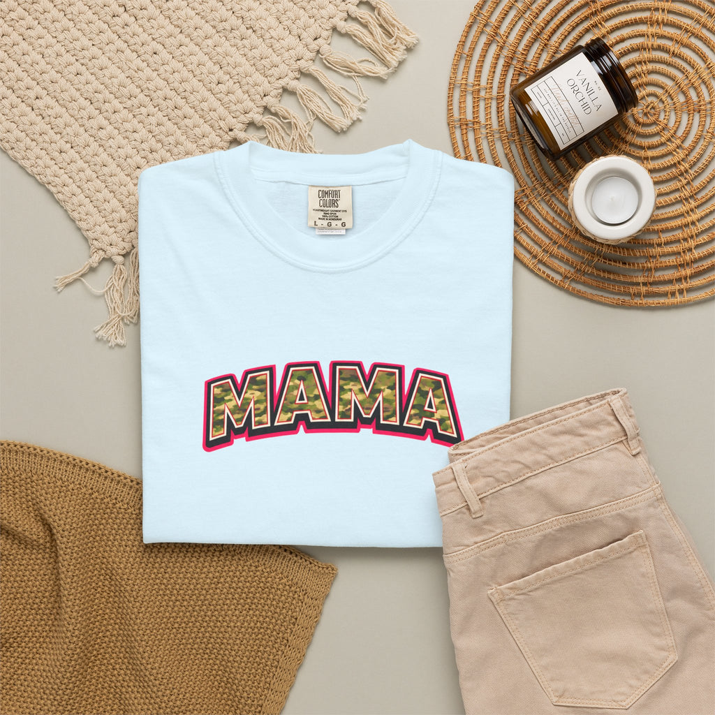 Mama Camo Retro T-Shirt — Vintage Lettering Mother's Day Tee