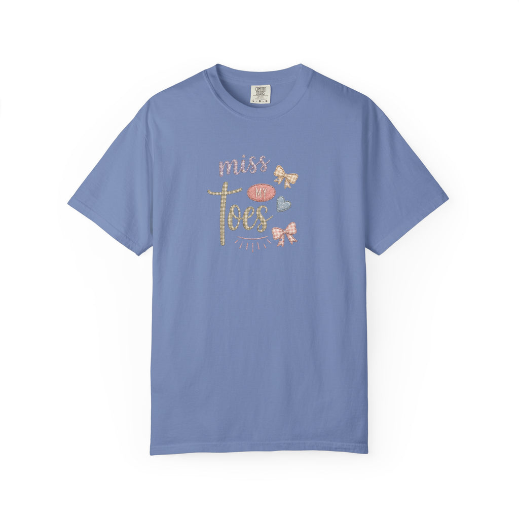 Miss My Toes Graphic T-Shirt – Cute Baby Feet & Bows Tee