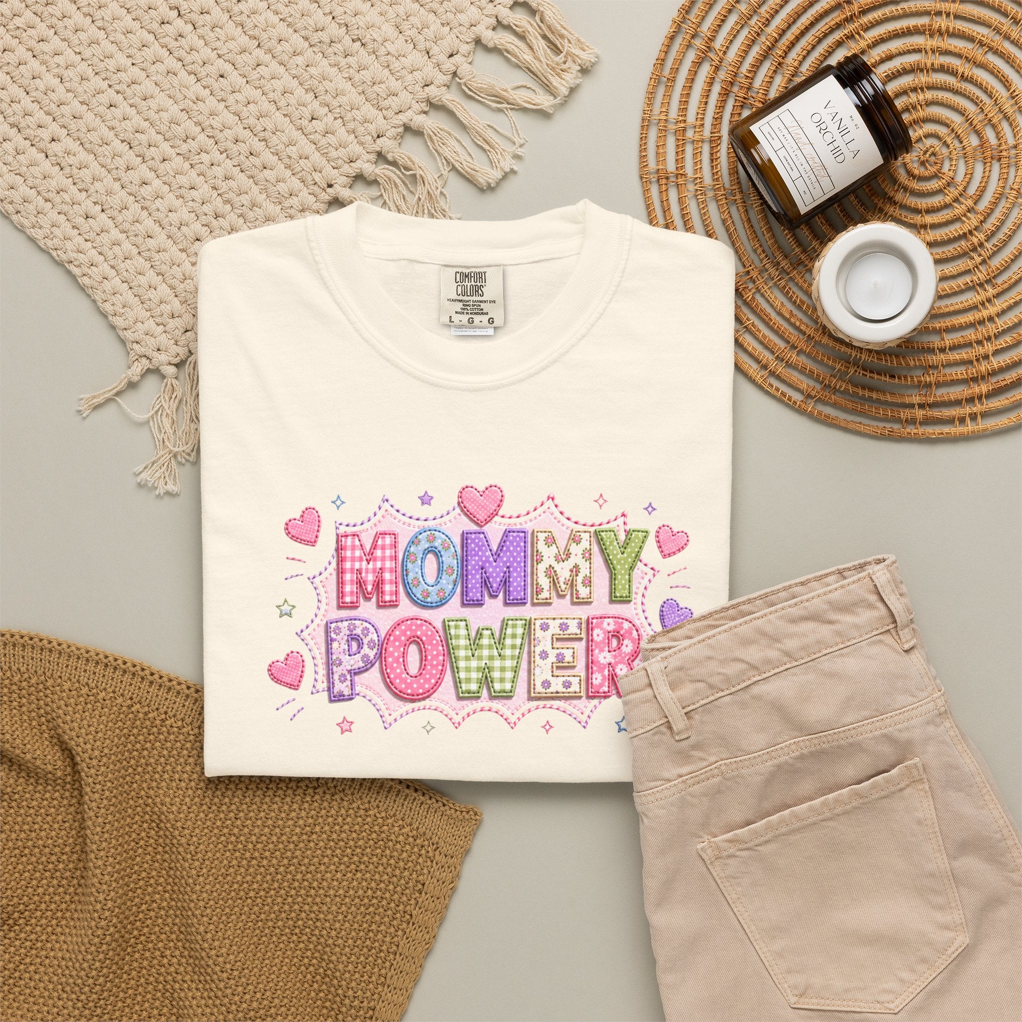 Mommy Power T-Shirt — Cute Heart Graphic Tee for Moms, Mother’s Day Gift