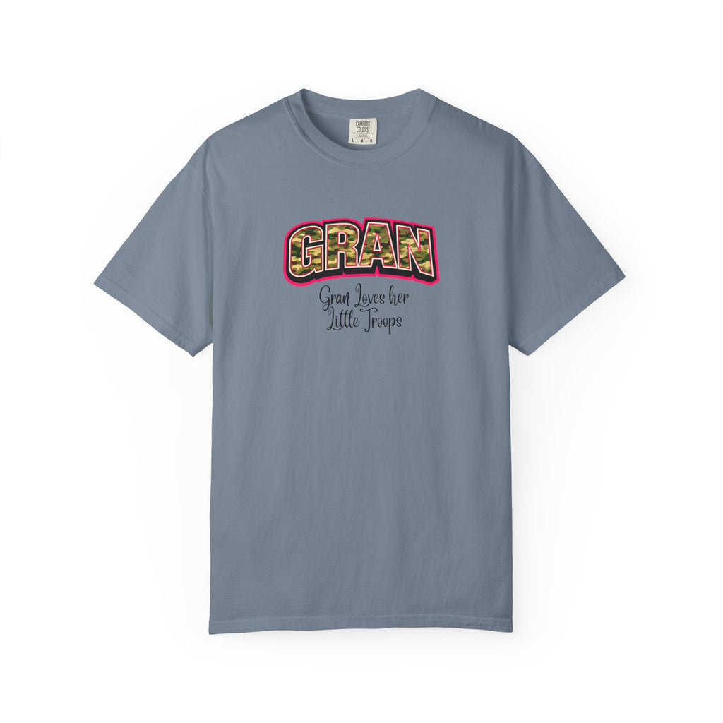 Gran Floral Graphic T-Shirt — "Gran Loves Her Little Troops" Gift Tee