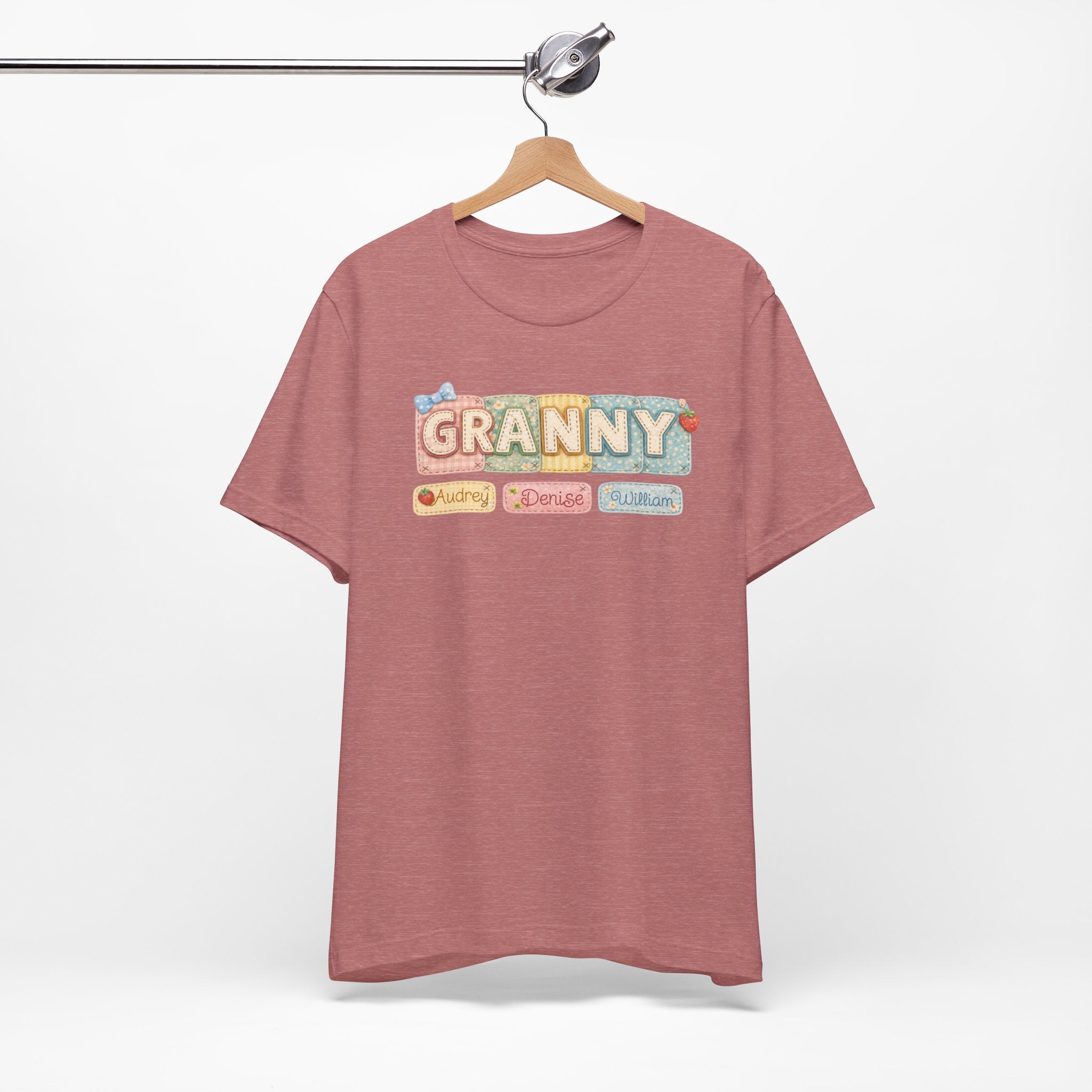 Granny Retro Nameplate T‑Shirt — Personalized Grandma Tee