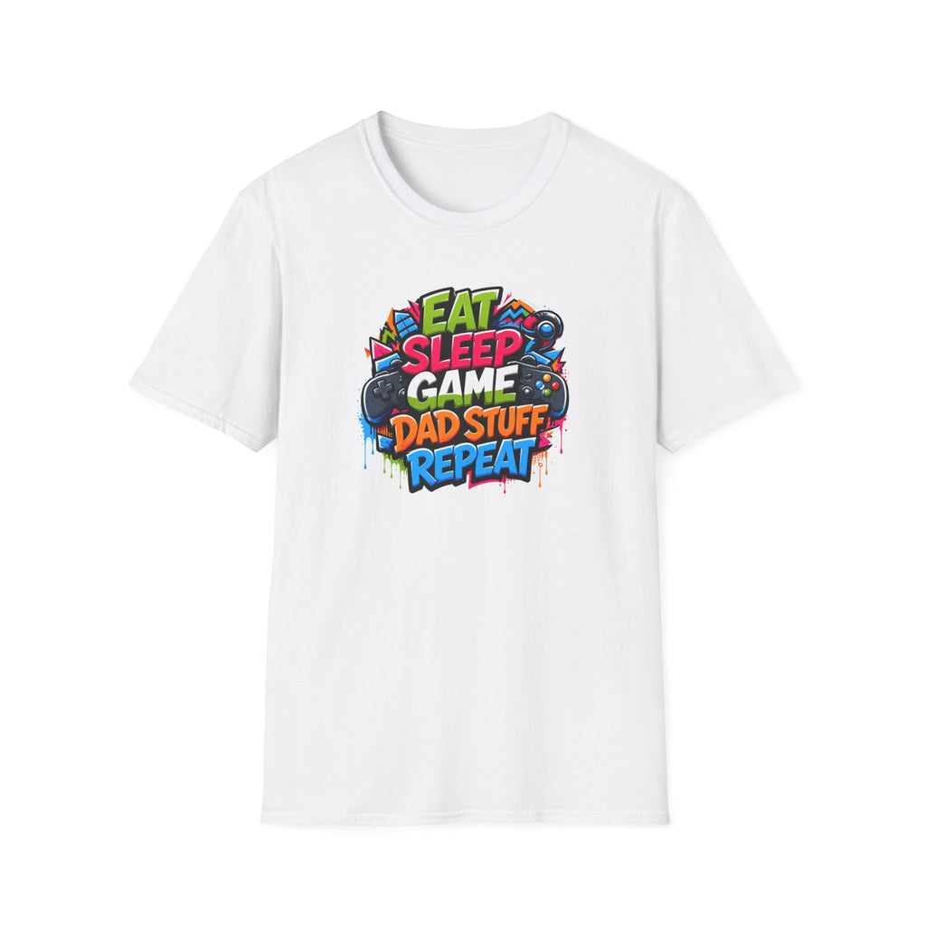 Eat Sleep Game Dad Stuff Repeat T-Shirt