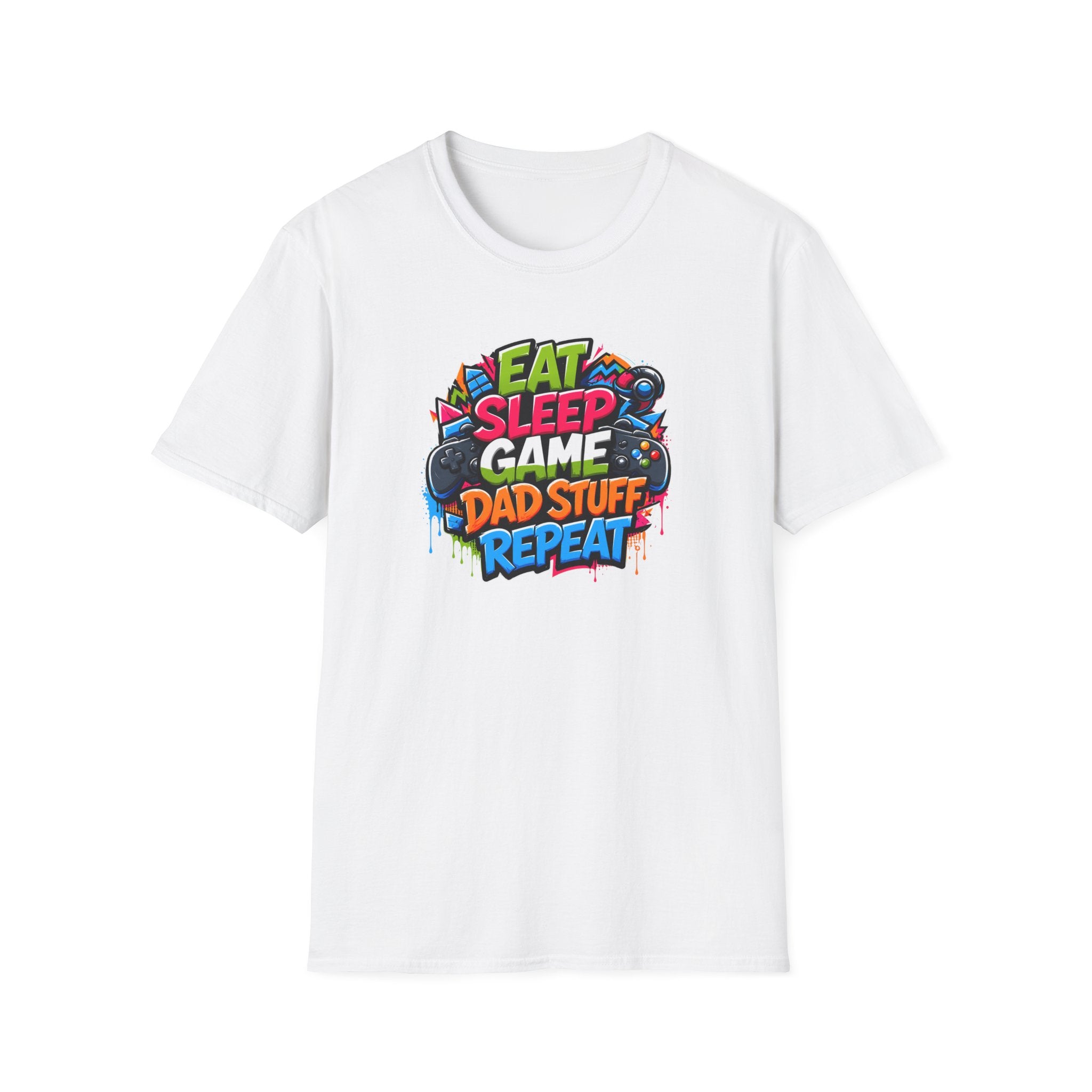 Eat Sleep Game Dad Stuff Repeat T-Shirt