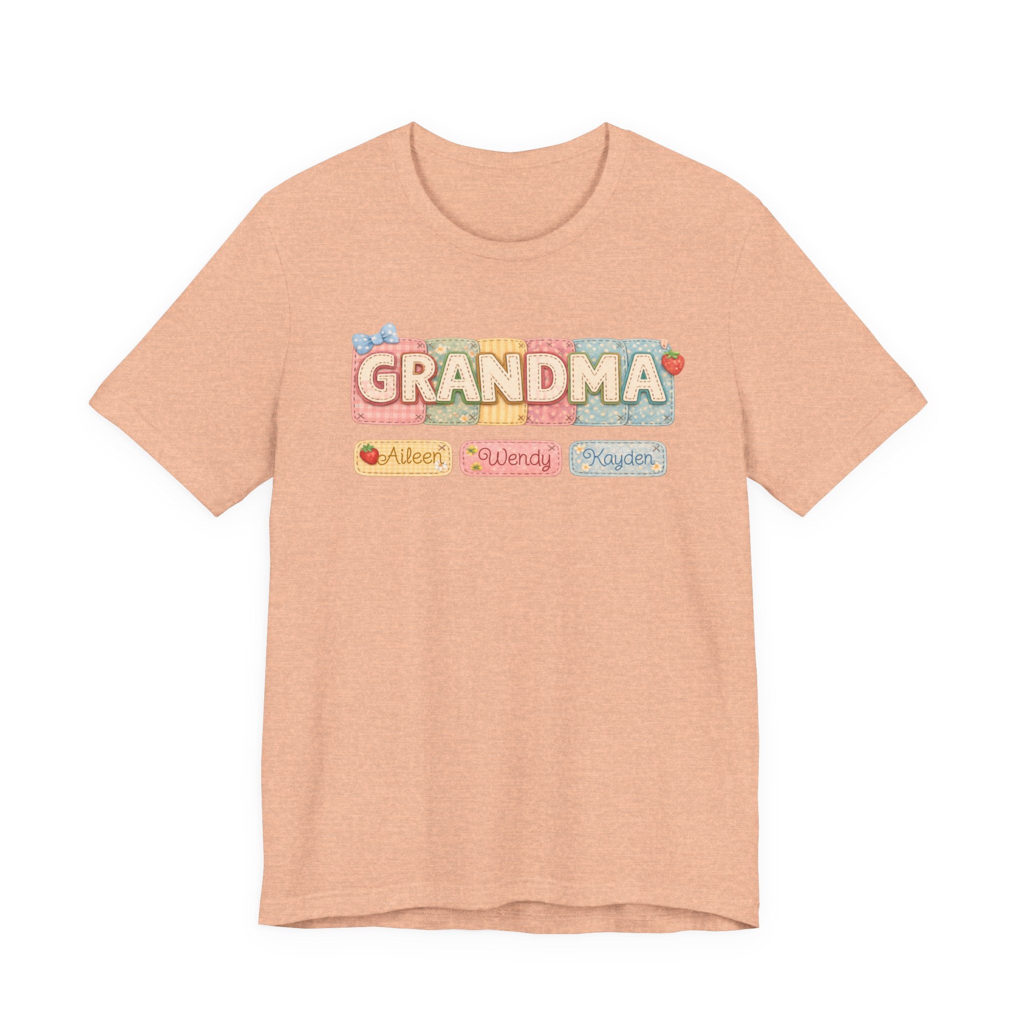 Grandma Floral Retro Tee — "Grandma" Names Design (Aileen • Wendy • Peyton)