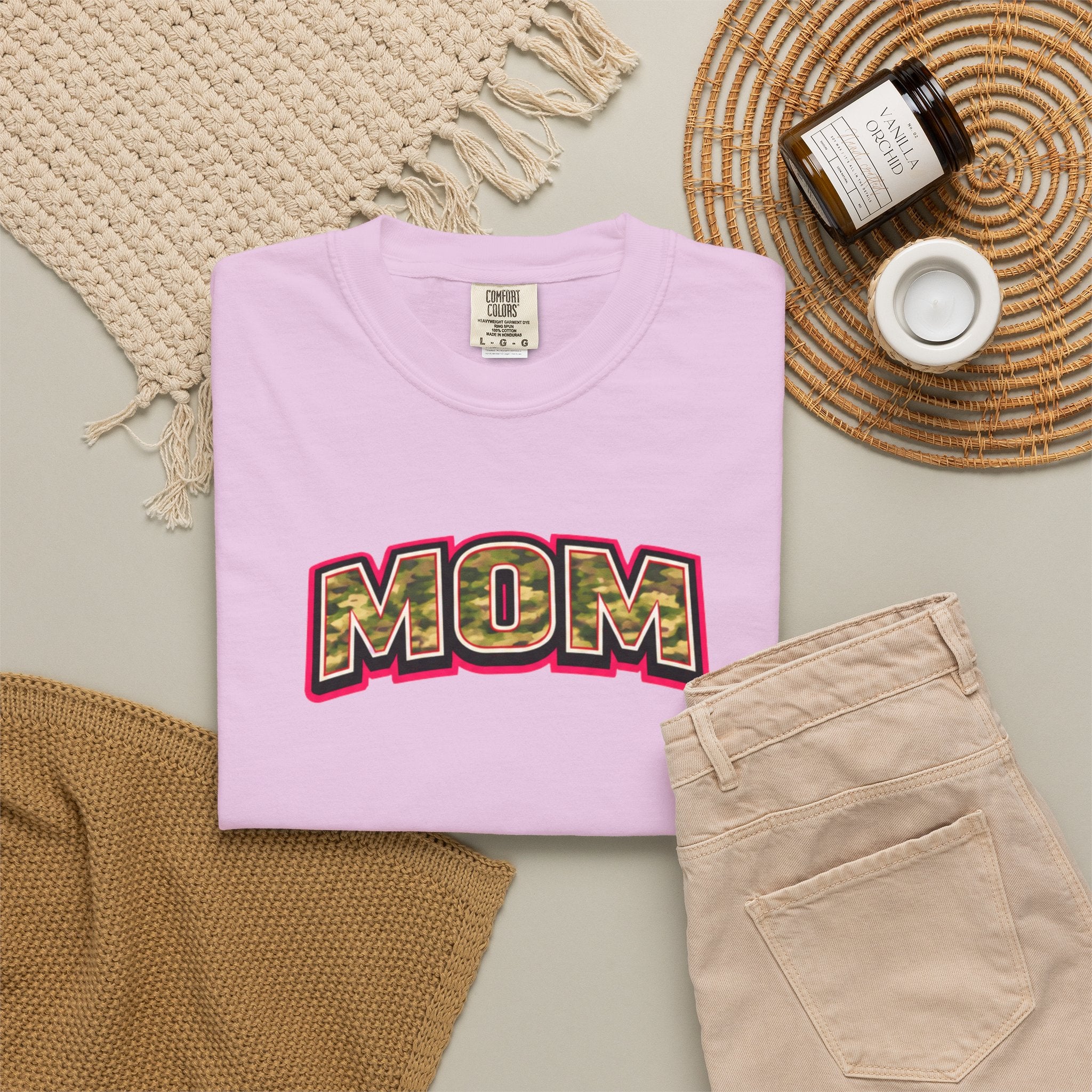 MOM Camo Patch Graphic T-Shirt