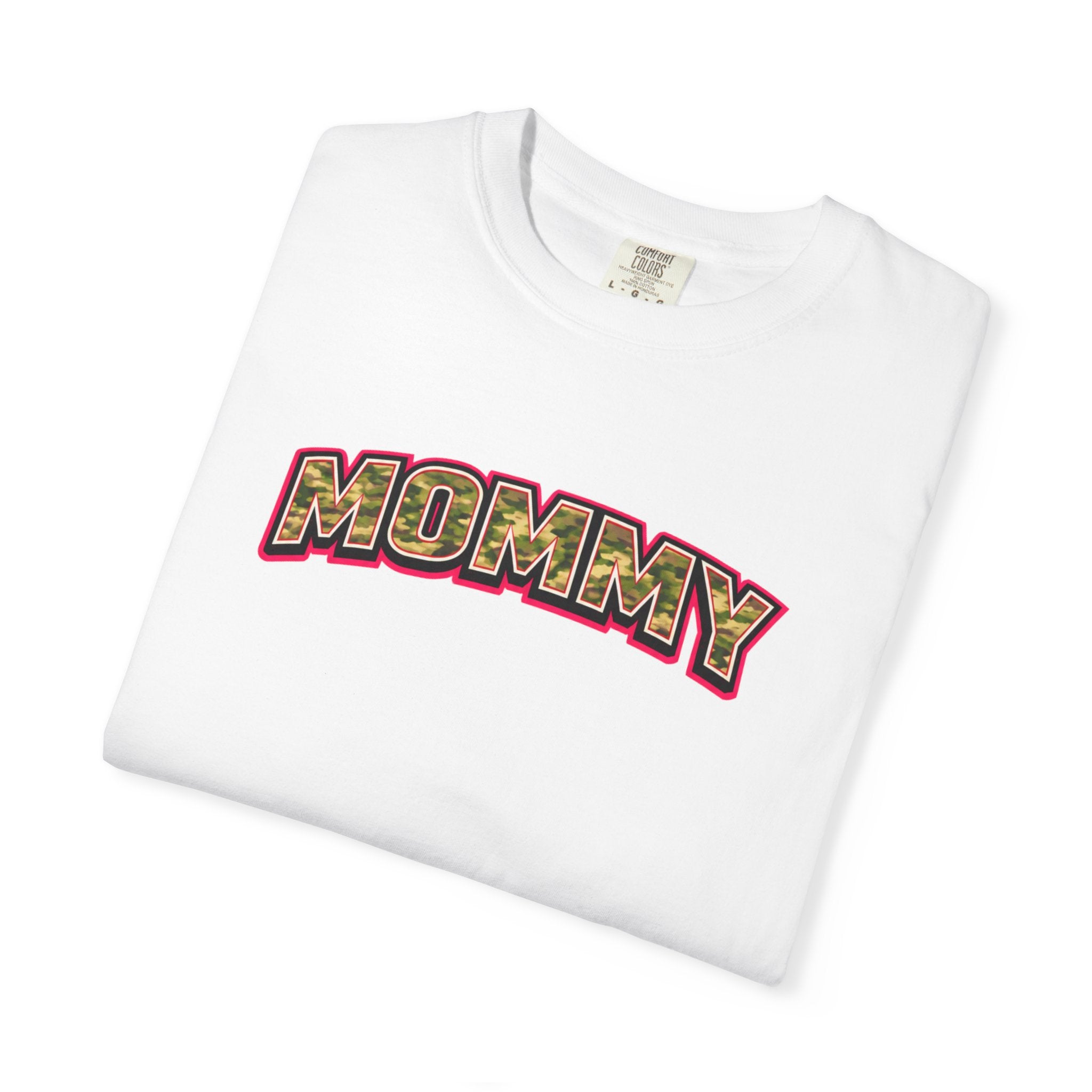 Mommy Camo Graphic T-Shirt — Retro Lettering Mother's Day Tee