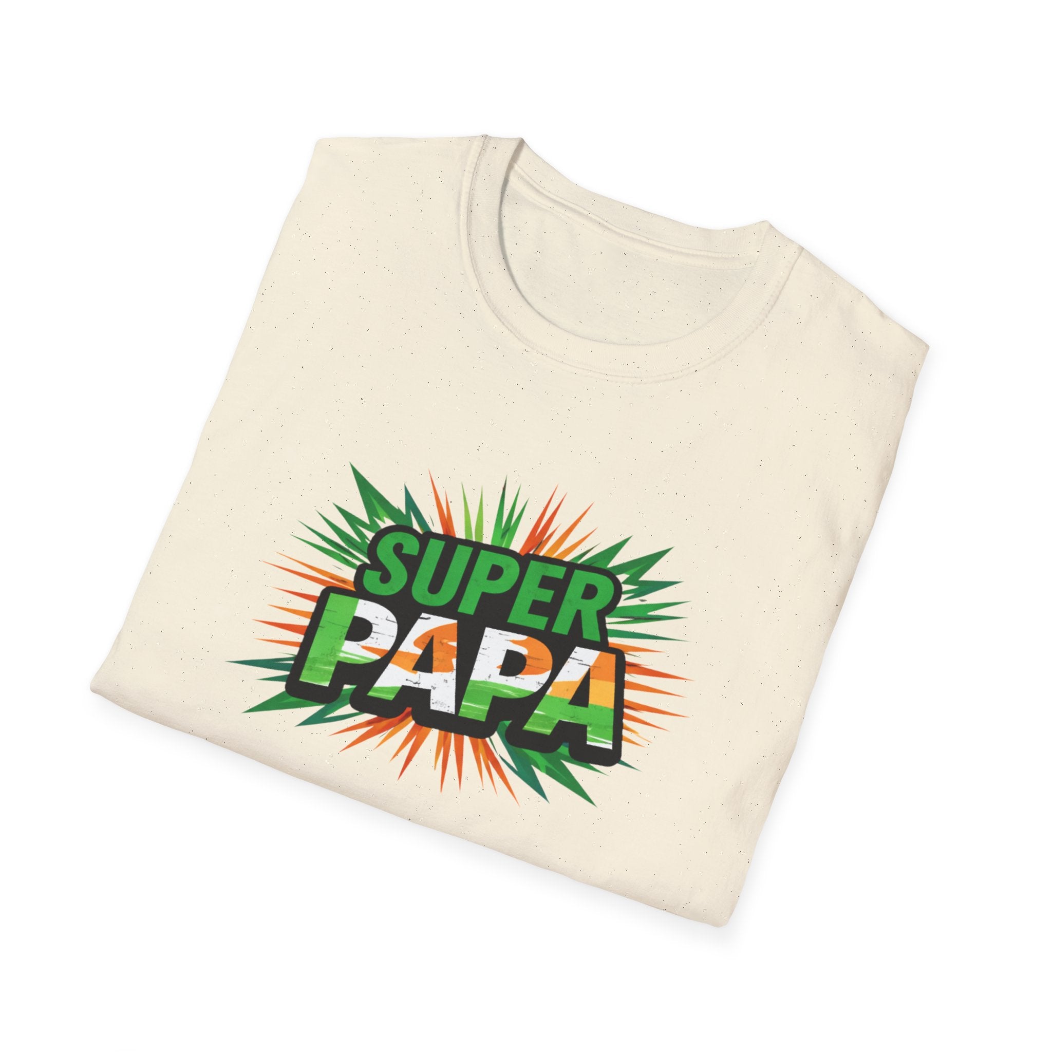 Super Papa Ireland Flag/Irish themed T-Shirt – Comic-Style Father’s Day Tee
