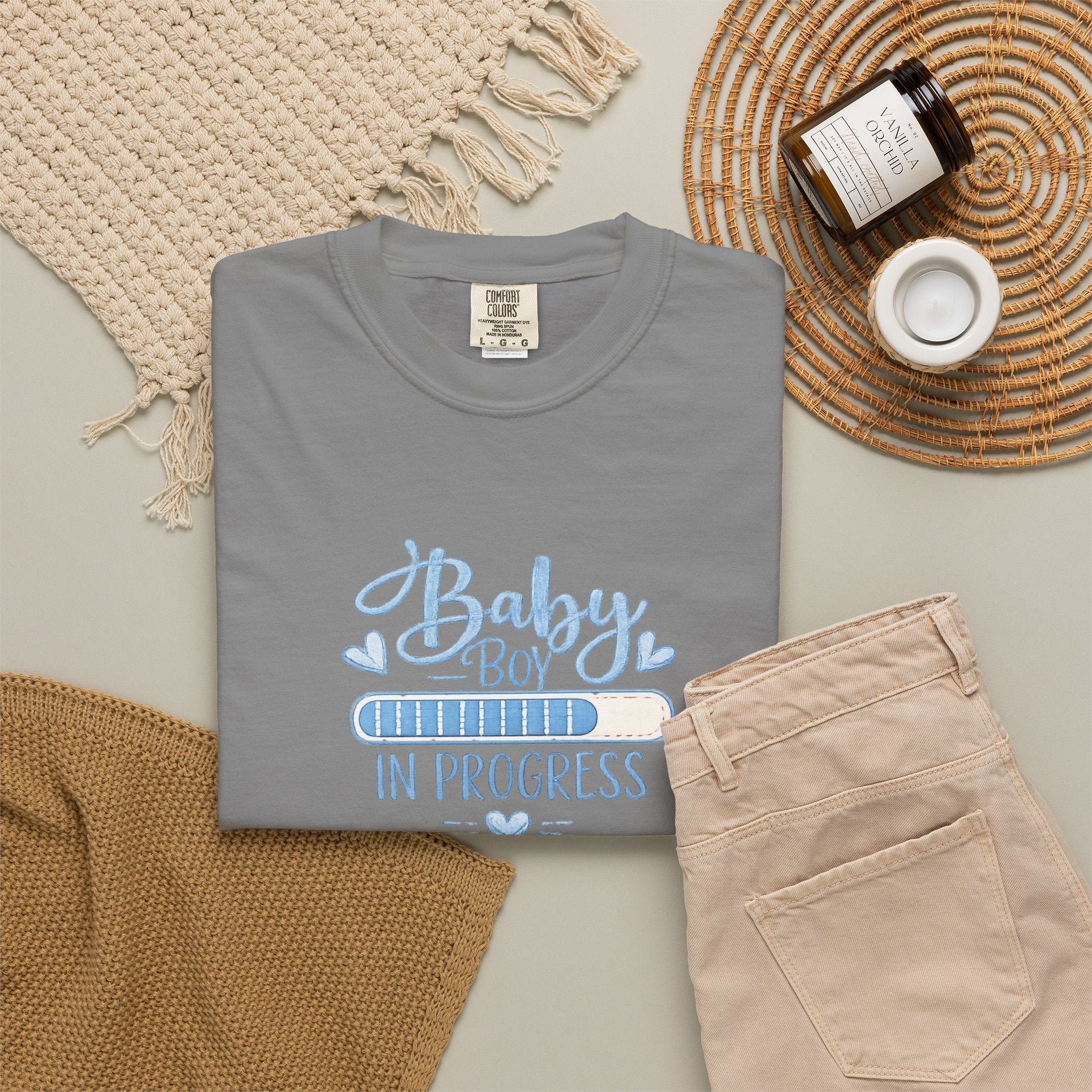 Baby Boy In Progress T-Shirt — Pregnancy Announcement Tee