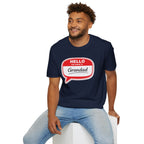 Hello My Name Is Grandad T-Shirt — Funny Grandfather Gift