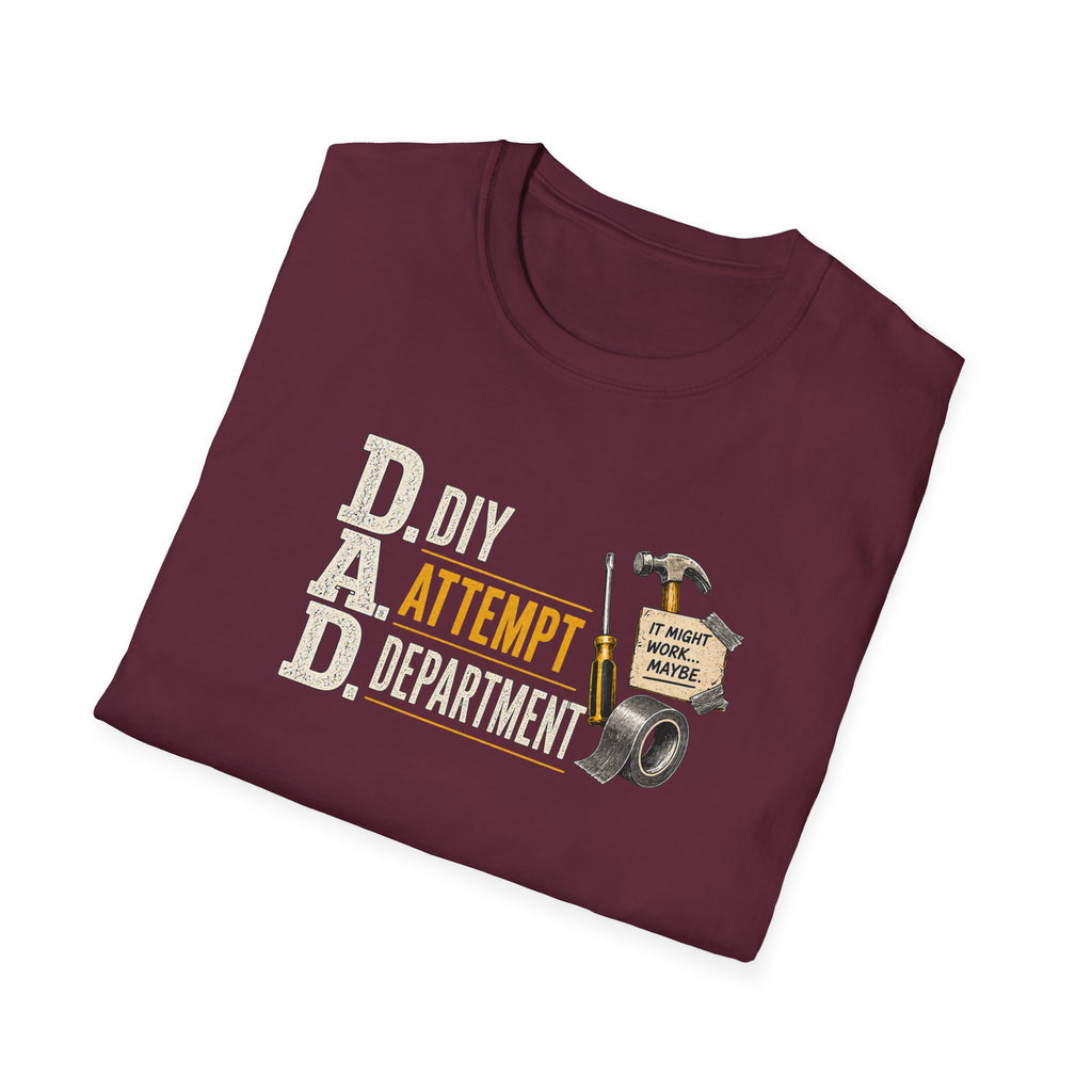 T-Shirt — "DAD: DIY Attempt Department" Funny Father’s Day Tool Shirt