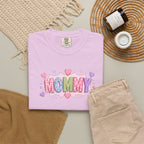 Mommy Hearts T‑Shirt — Cute Pastel 'MOMMY' Graphic Tee for Mother's Day & New Moms