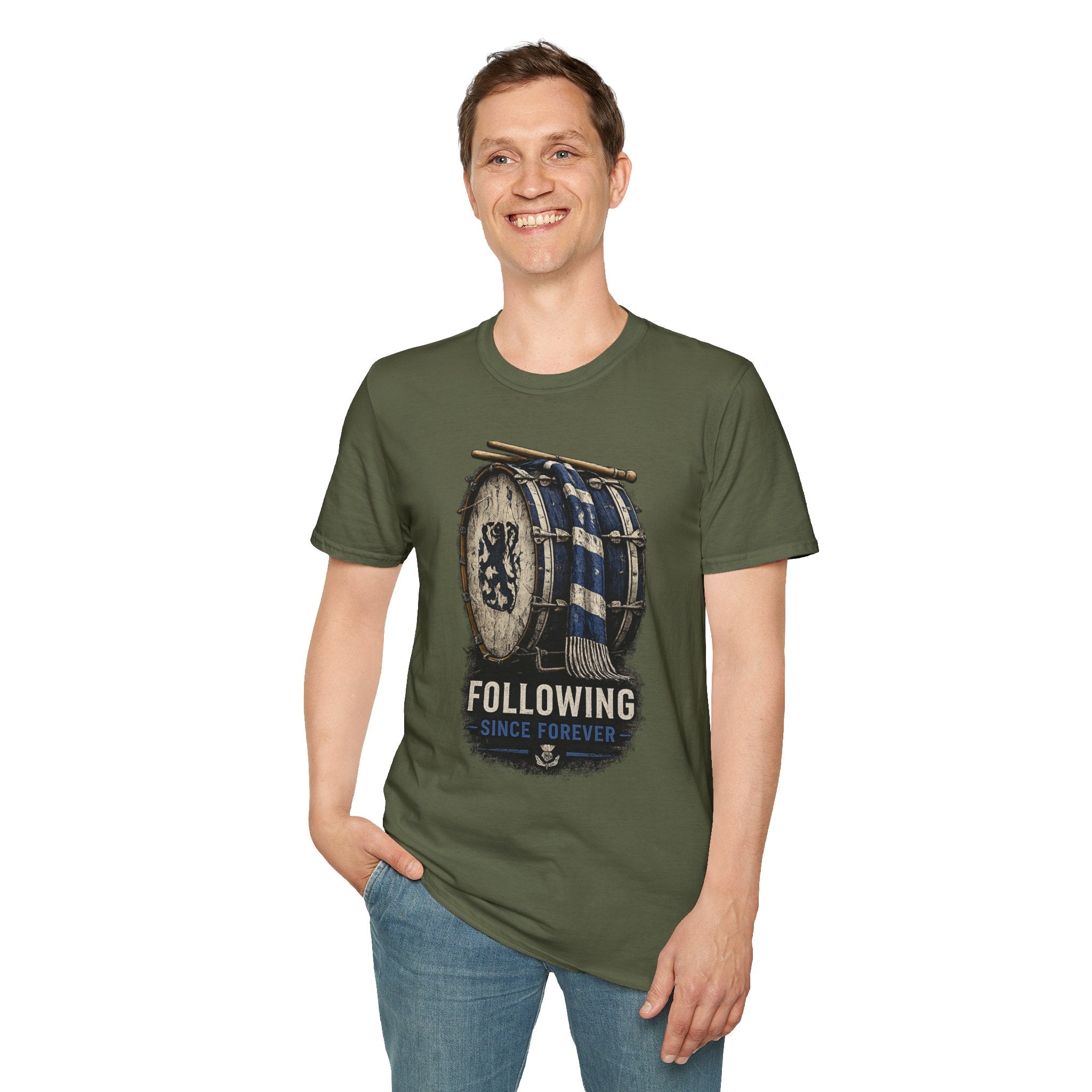 Following Scotland Flag Drum Tee