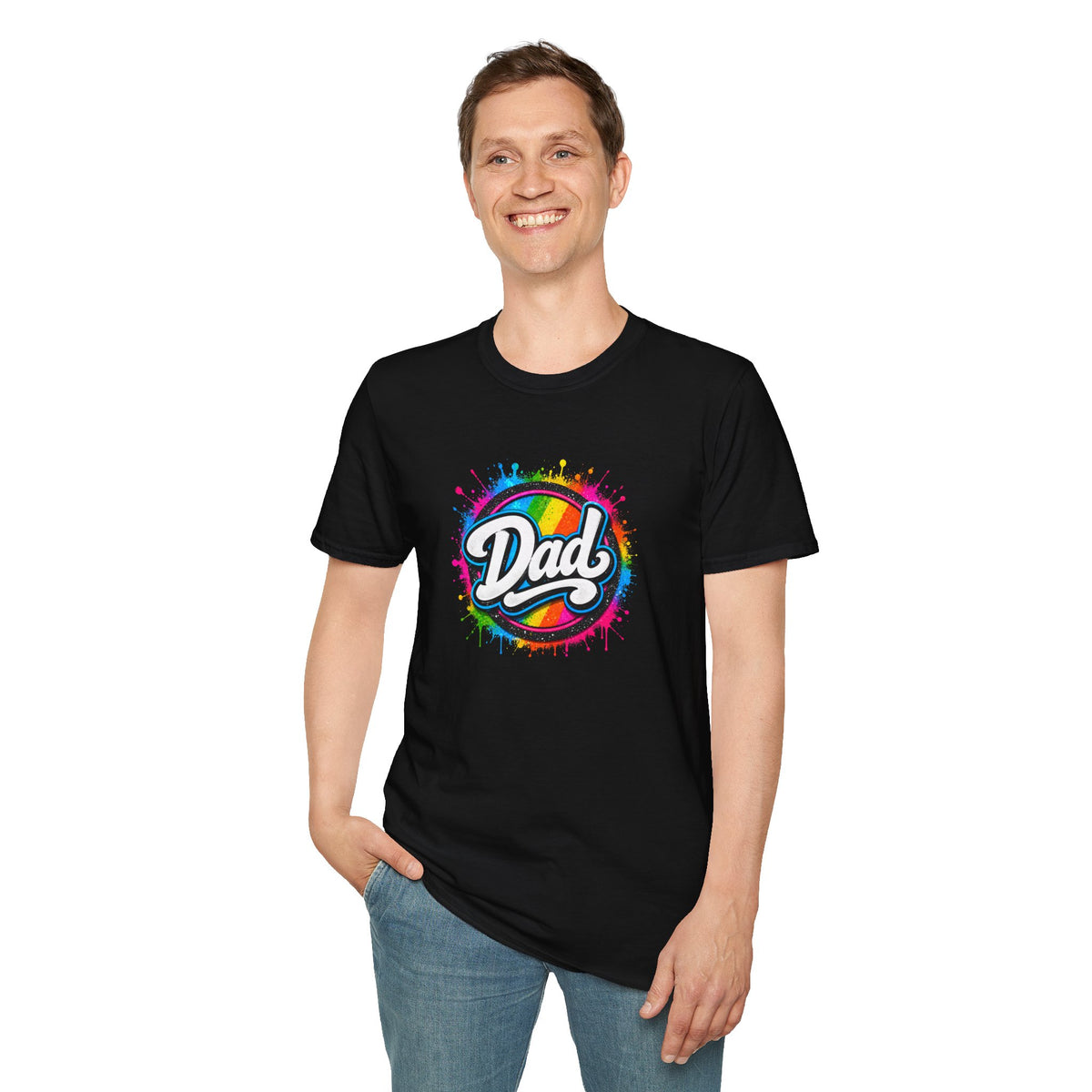 Dad Rainbow Graphic T-Shirt