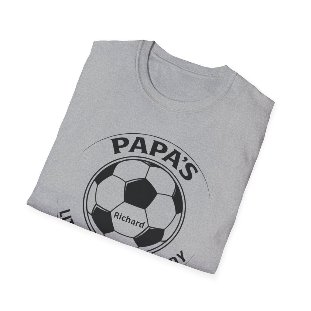 Papa’s Little Football Buddy T-Shirt — Personalized Soccer Dad Tee
