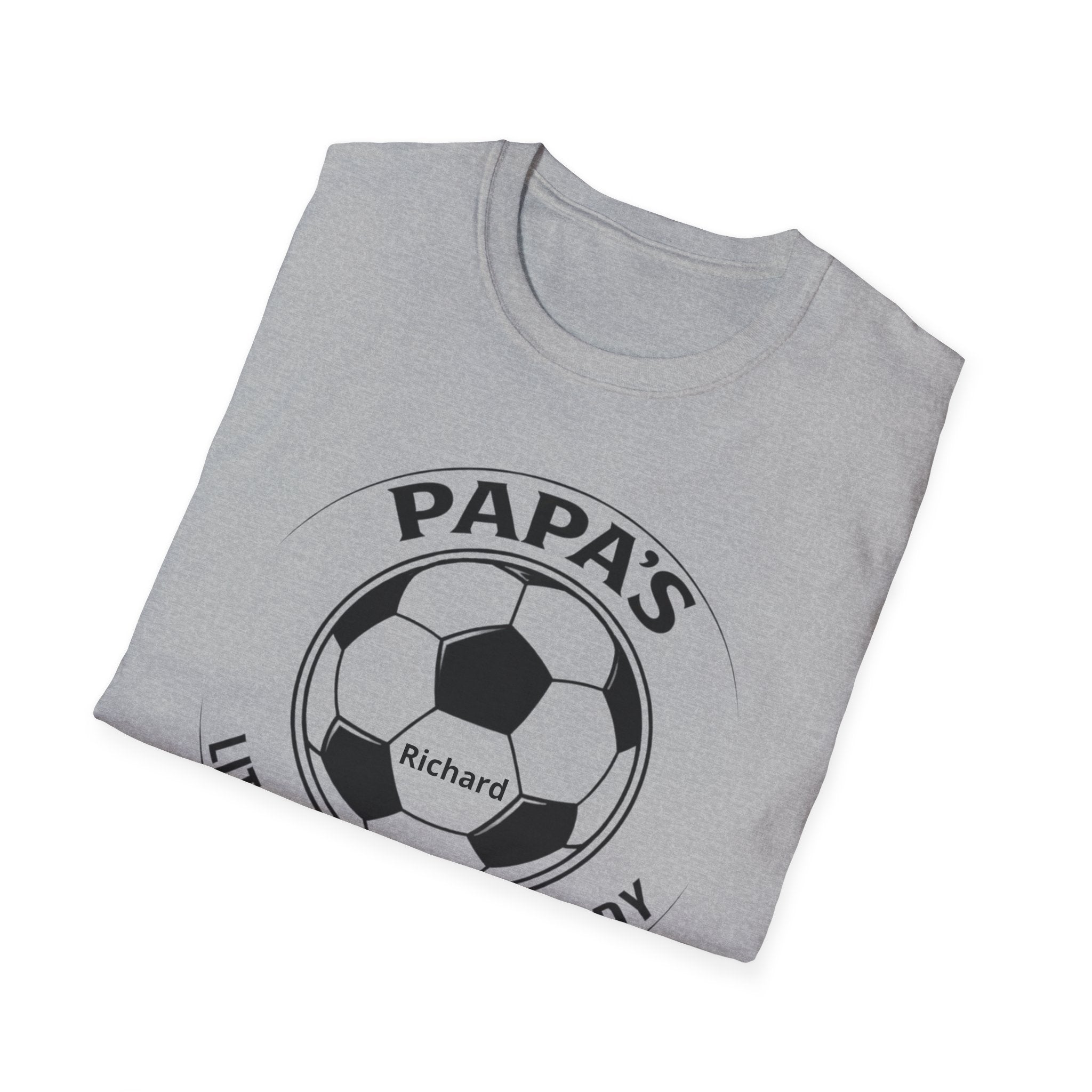 Papa’s Little Football Buddy T-Shirt — Personalized Soccer Dad Tee