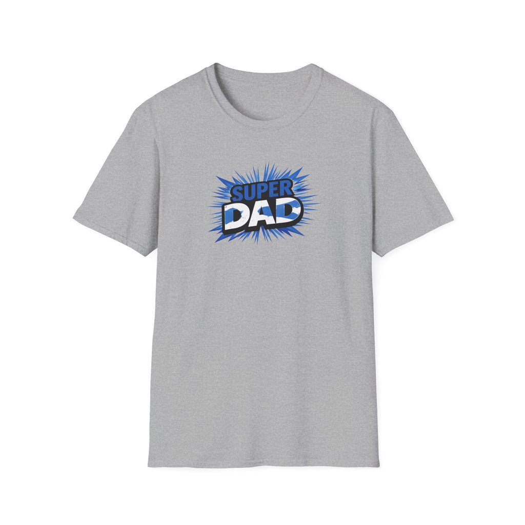 Super Dad T-Shirt — Scotland Flag themed Comic-Style Father's Day Gift