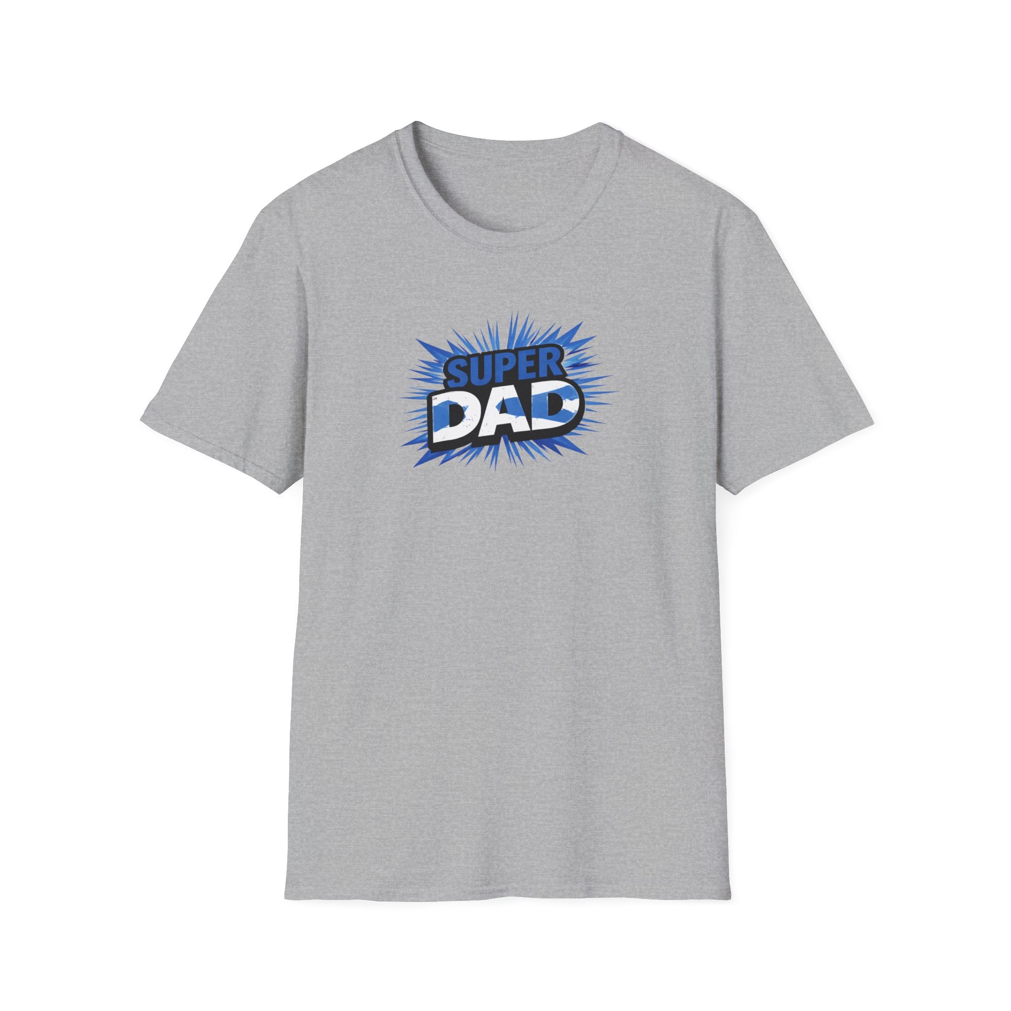 Super Dad T-Shirt — Scotland Flag themed Comic-Style Father's Day Gift