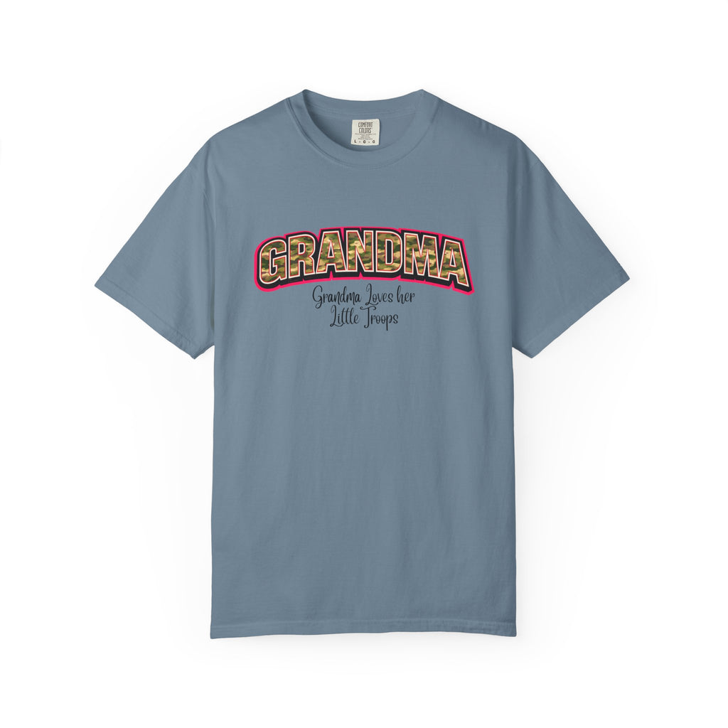 Grandma Floral Retro Tee — "Grandma: Grandkids Love Her a Little Teacup"